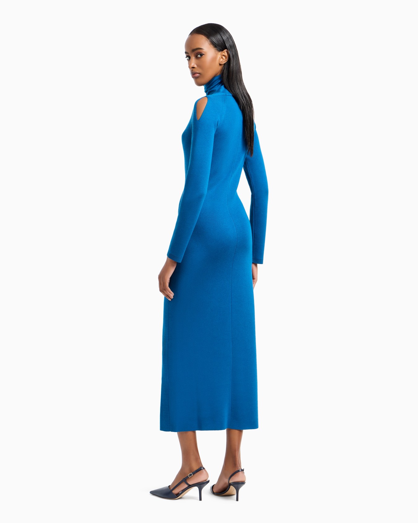 Viscose and wool midi dress Slide 2