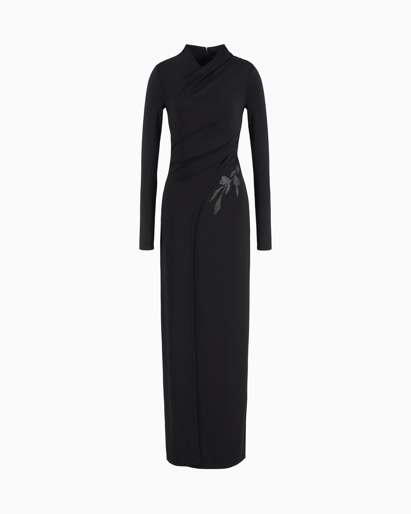 ASV Langes Kleid aus elastischem Viskosejersey mit Strass Folie 0