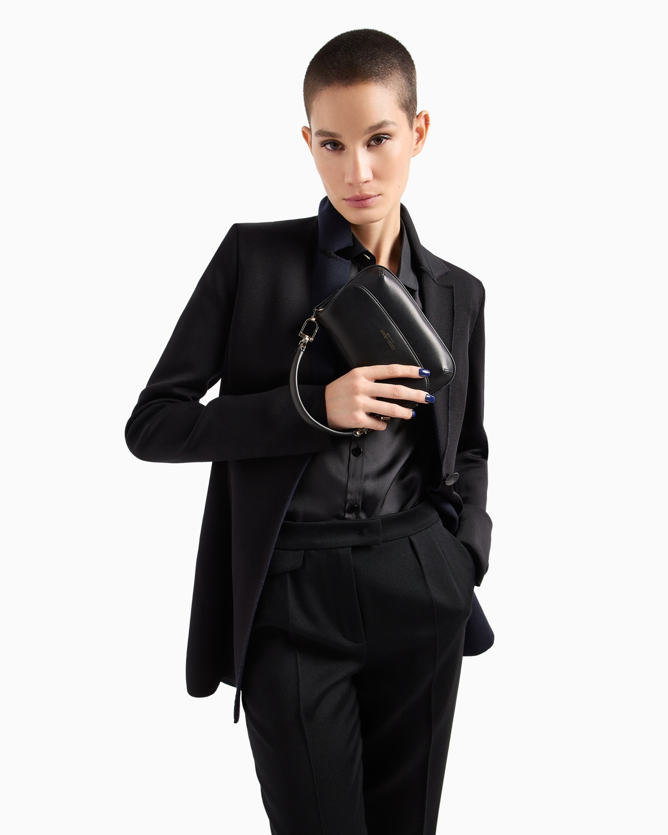 Single-breasted jacket in bonded viscose and virgin wool Slide 6