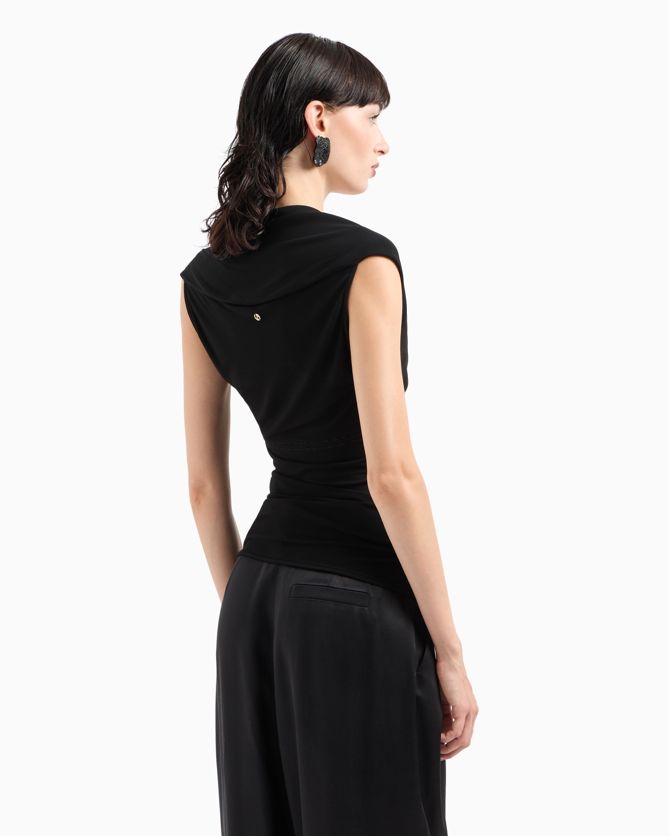 ASV crêpe viscose jersey short-sleeved top Slide 2