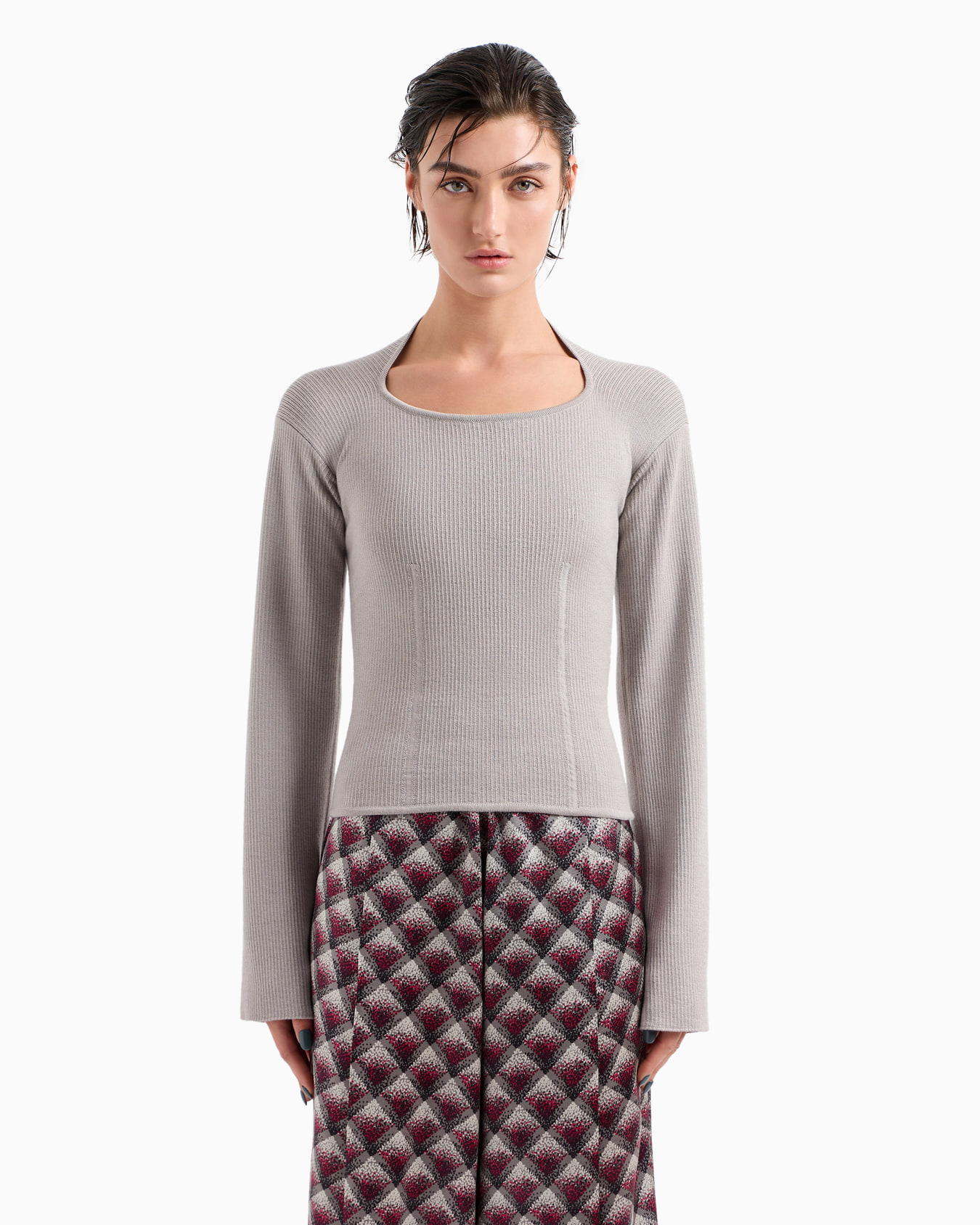 Ribbed viscose-and-wool jumper Slide 2