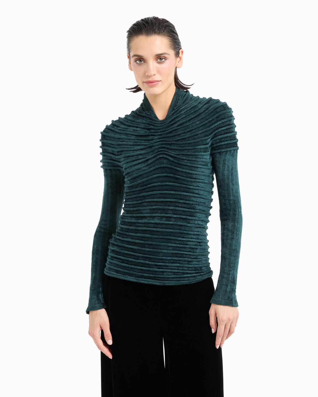 Long-sleeved chenille jumper Slide 1