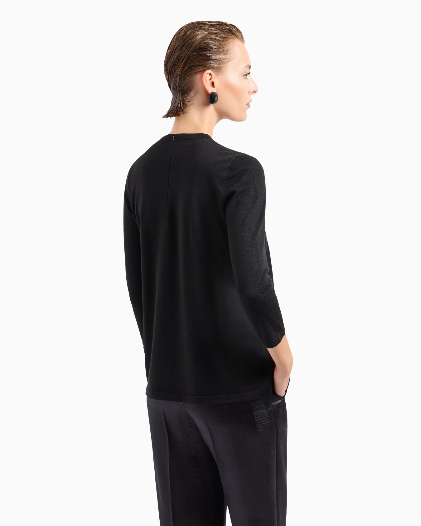 Virgin-wool, crew-neck jumper Slide 2