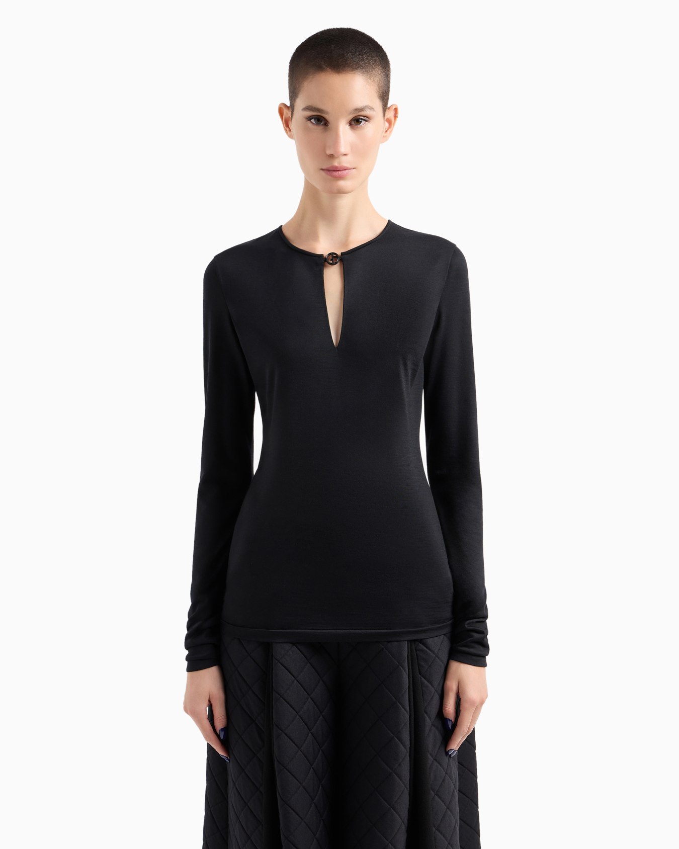Wool jersey long-sleeved jumper Slide 2