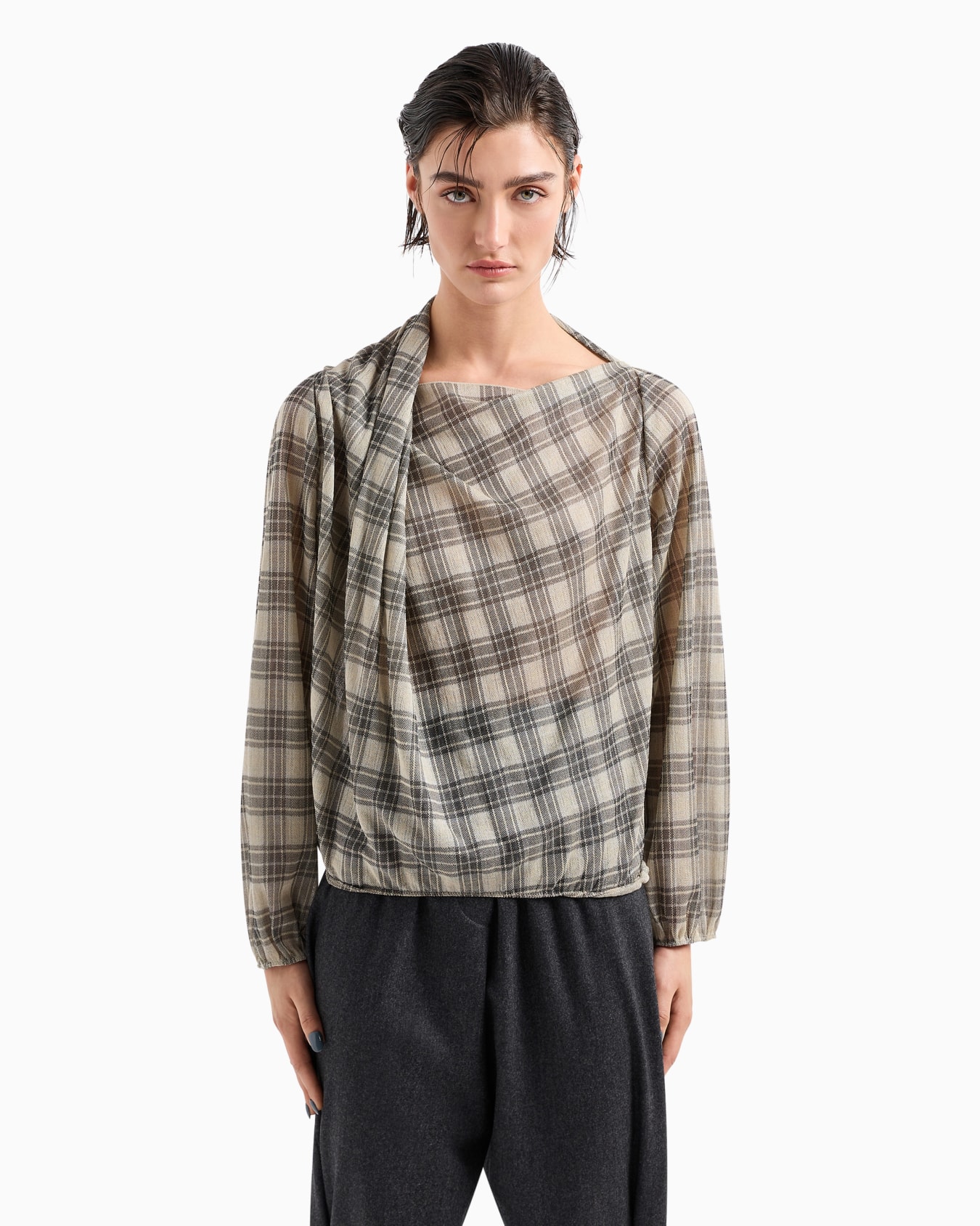 Maglia in jersey jacquard di seta e cotone Slide 2