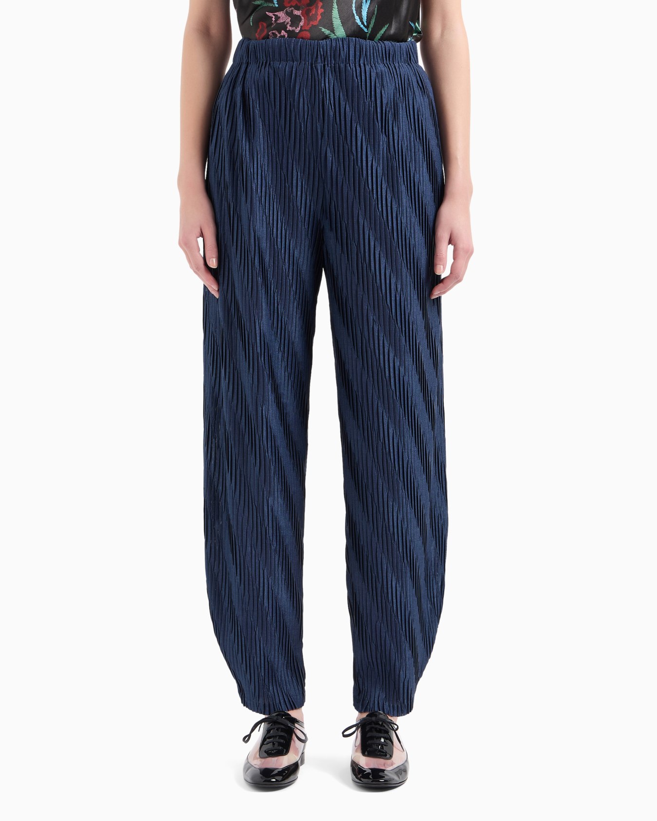 ASV two-tone pleated jersey trousers Slide 2
