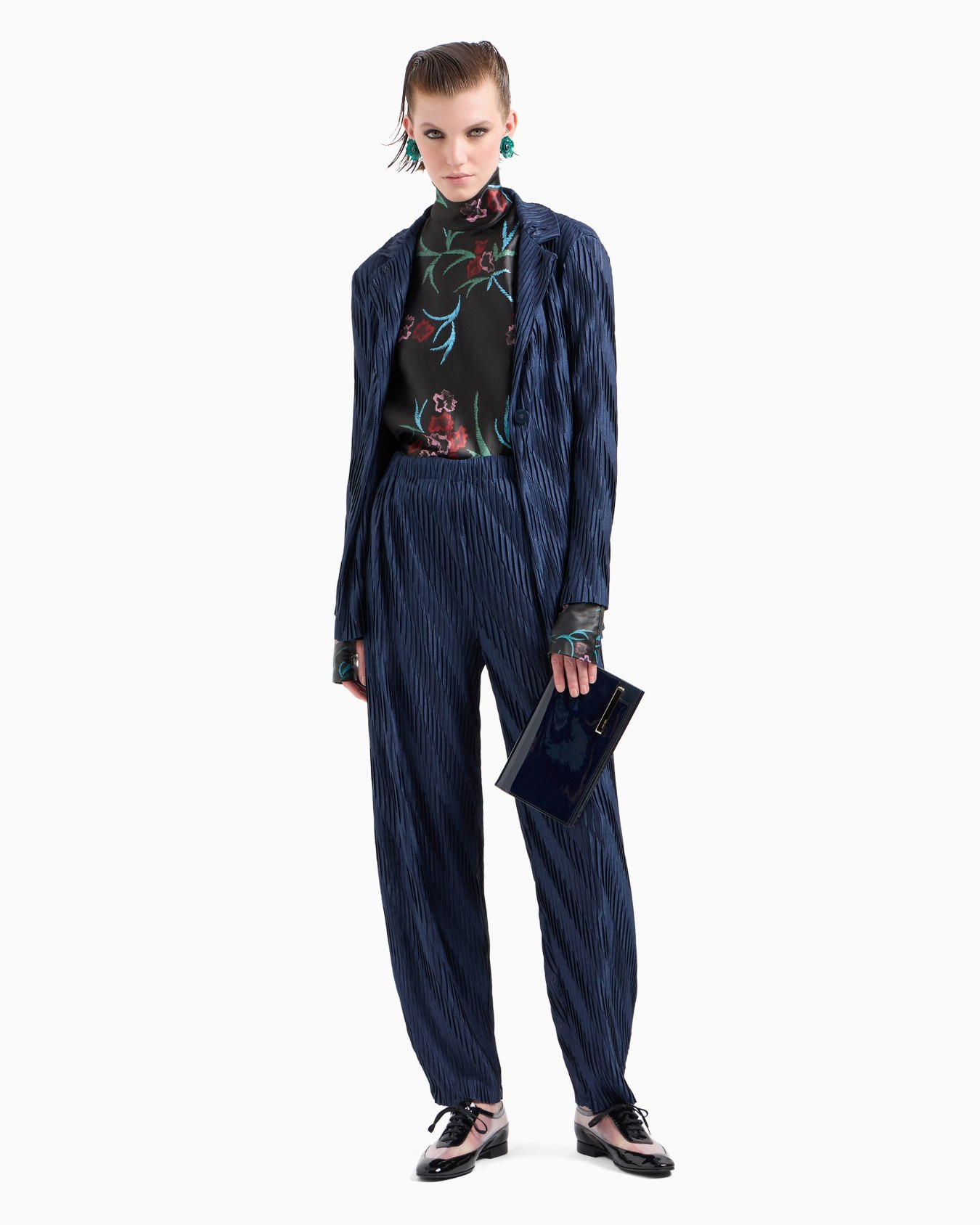 ASV two-tone pleated jersey trousers Slide 4