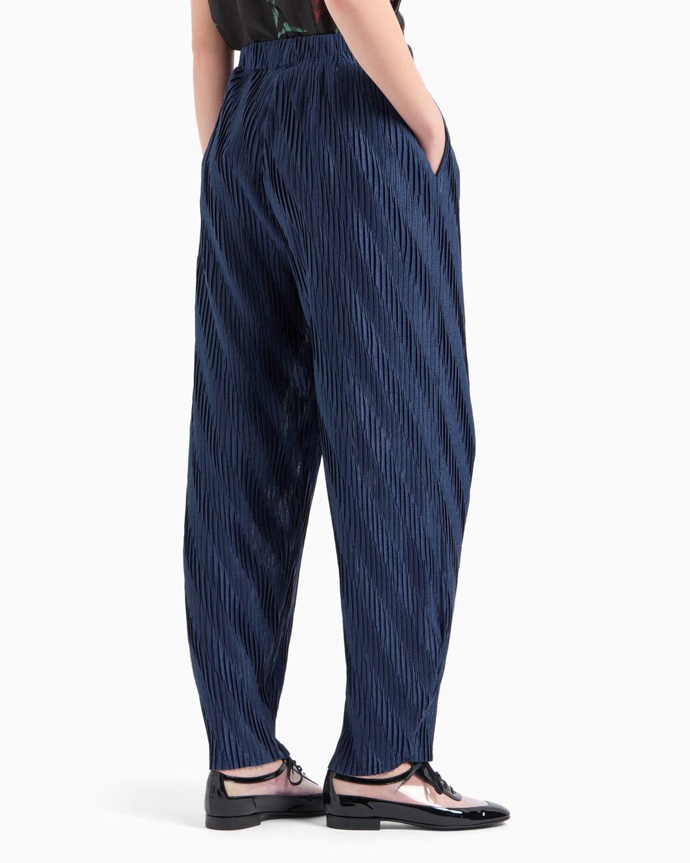 ASV two-tone pleated jersey trousers Slide 3
