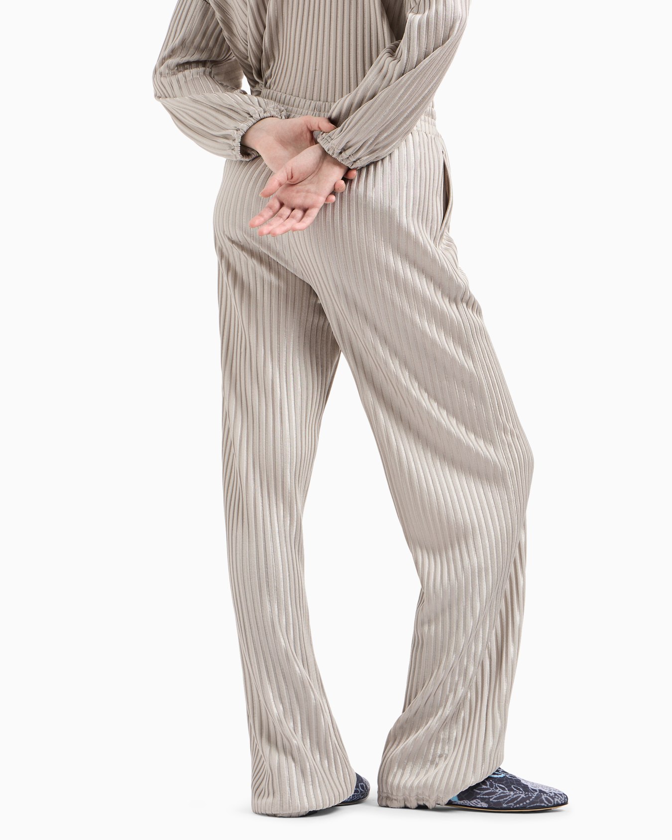 Pantaloni jogger in jersey jacquard di viscosa ASV Slide 3