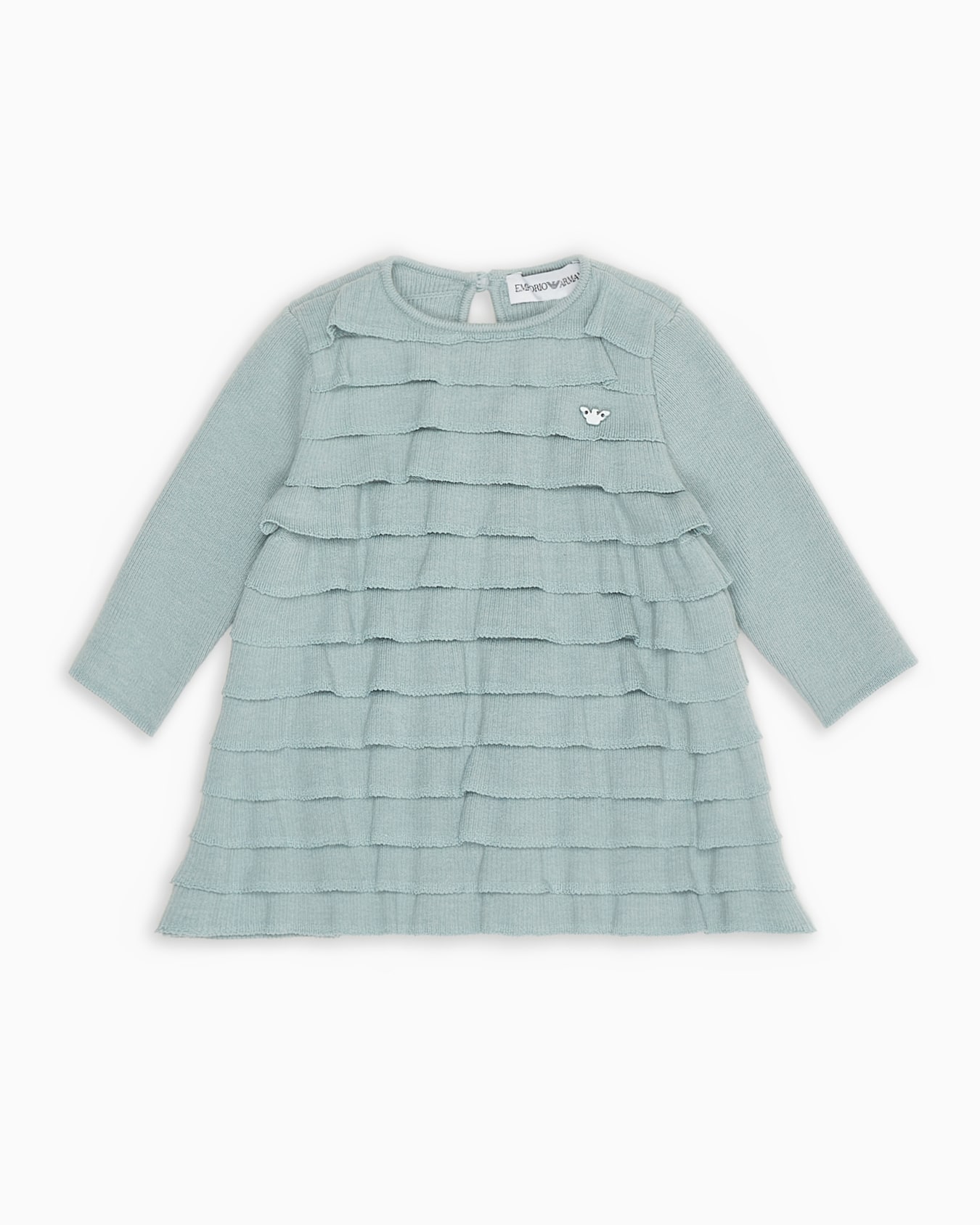 Knit dress with flounces and ruffles Slide 0