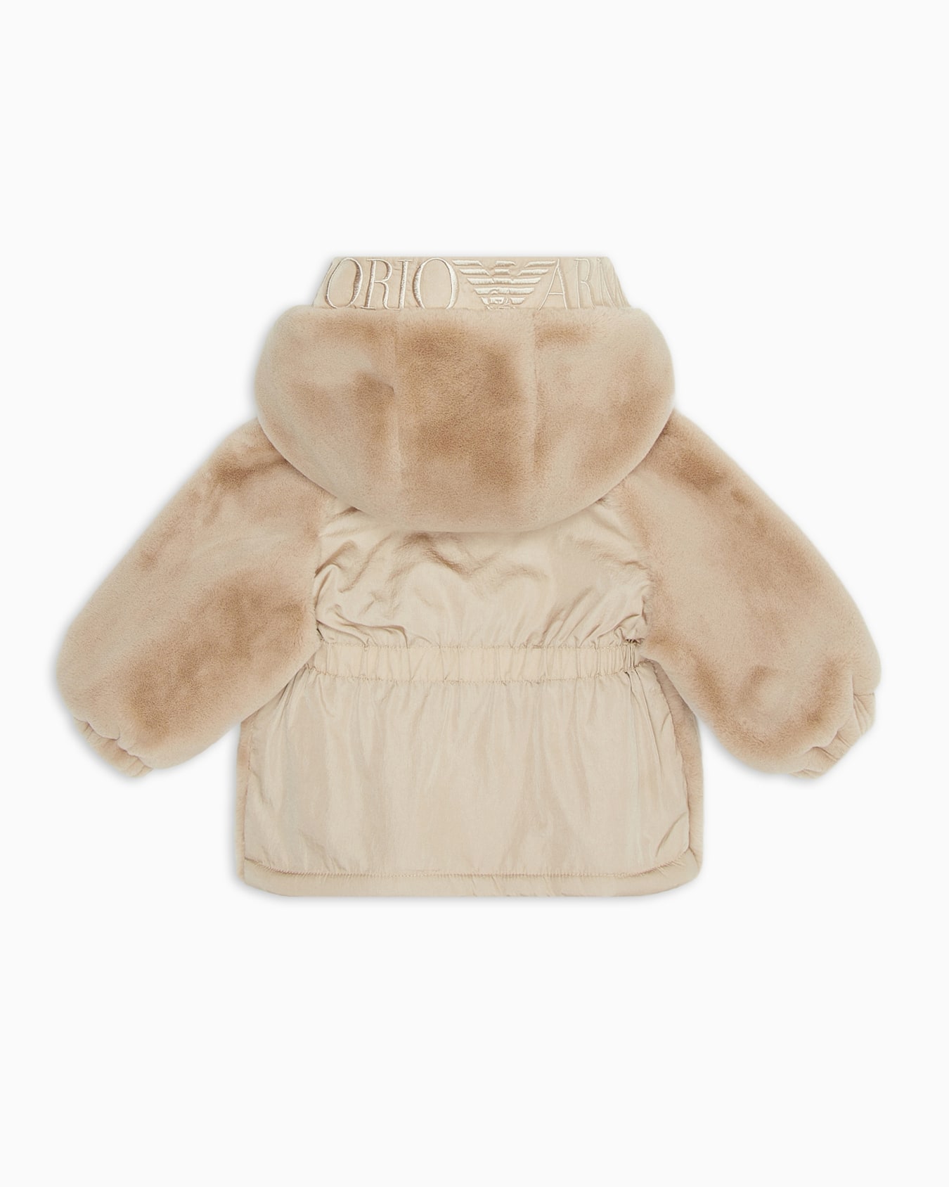 Faux-fur blouson with zip and hood Slide 2