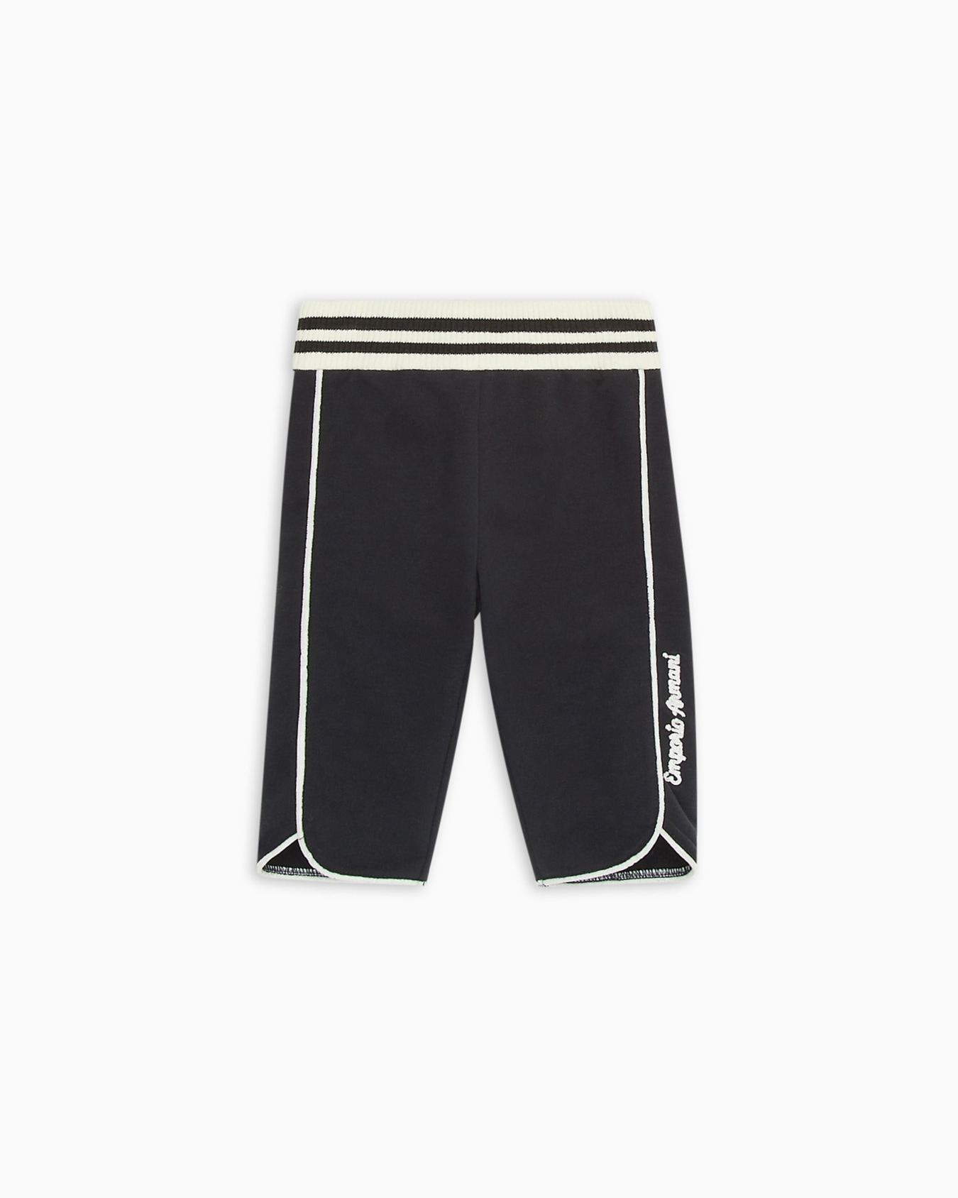 Pantalon à taille élastique avec passepoil en jersey Diapositive 0