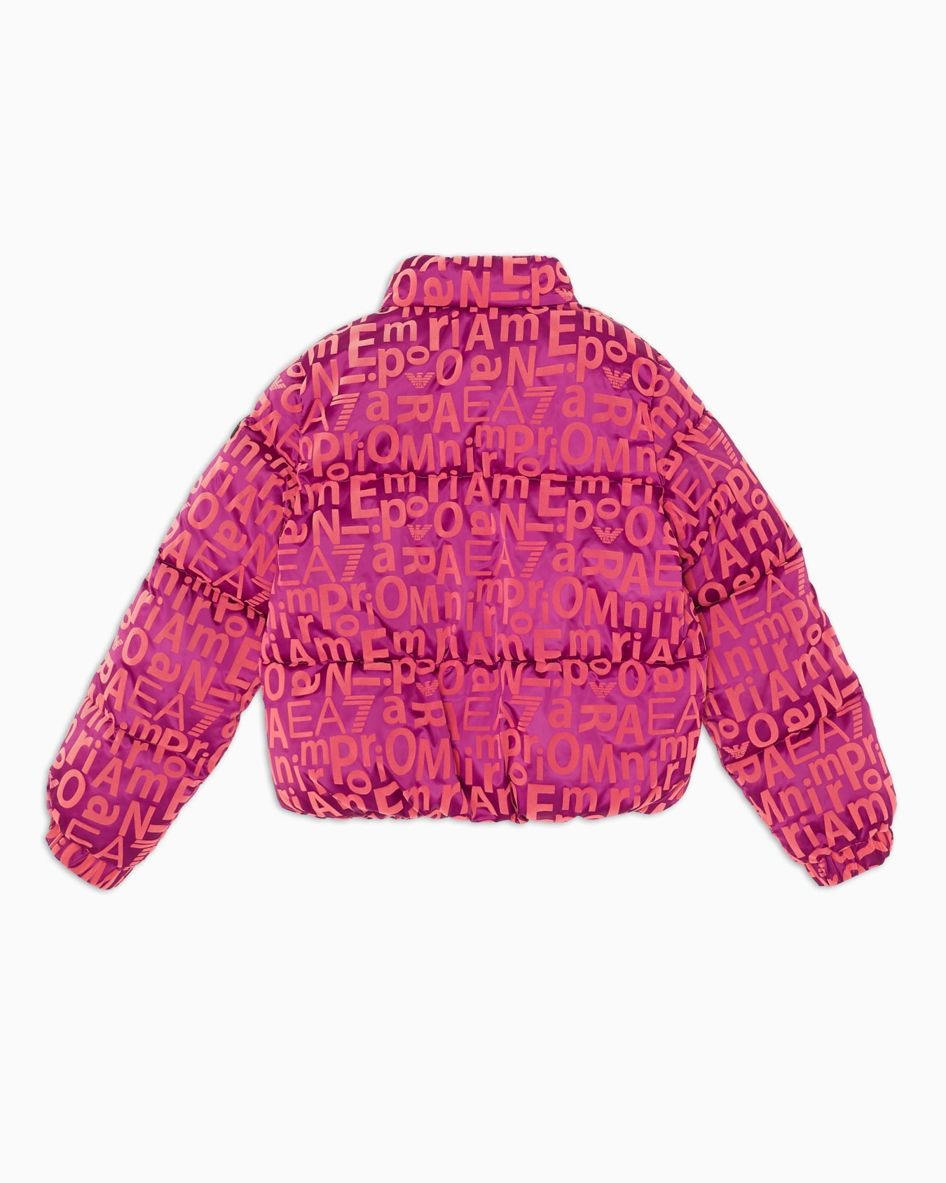 Blouson bomber rembourré avec motif logo all over Diapositive 2