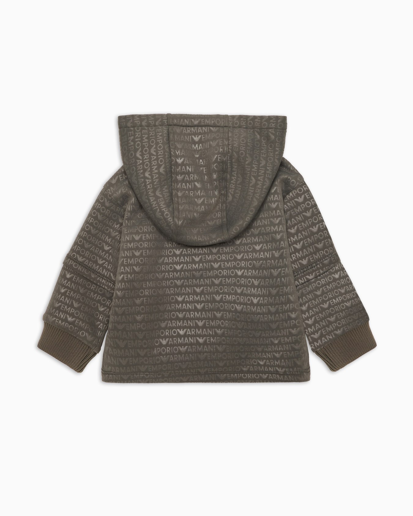 Jersey hooded sweatshirt with all-over logo lettering Slide 2