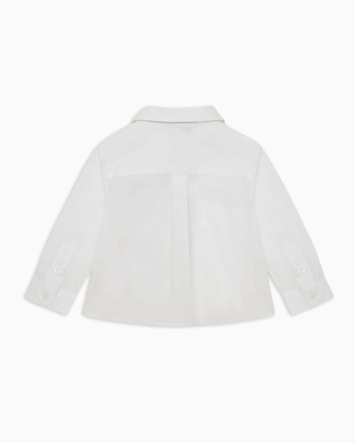 Stretch-cotton shirt with pocket and logo embroidery Slide 2