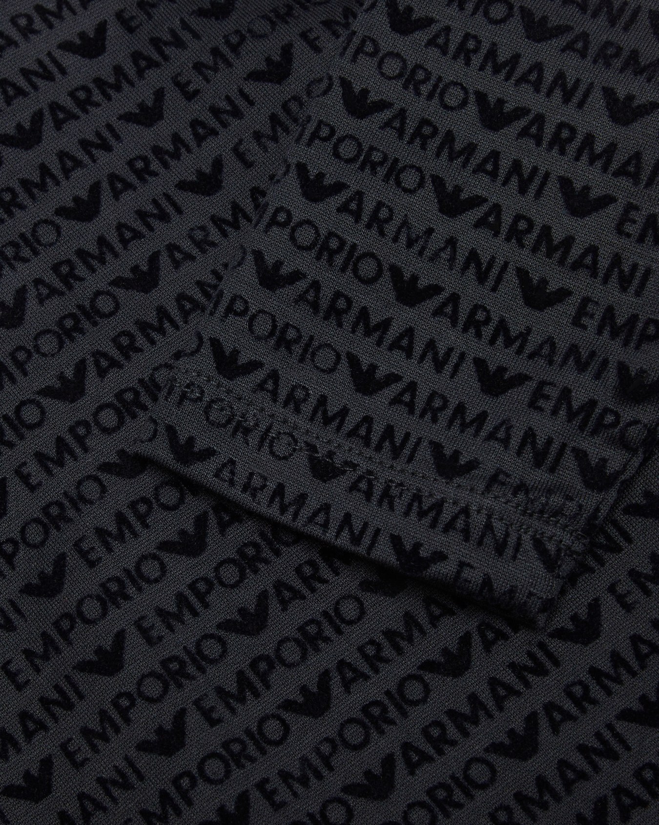  Lyocell-blend jersey jumper with all-over flocked logo Slide 1