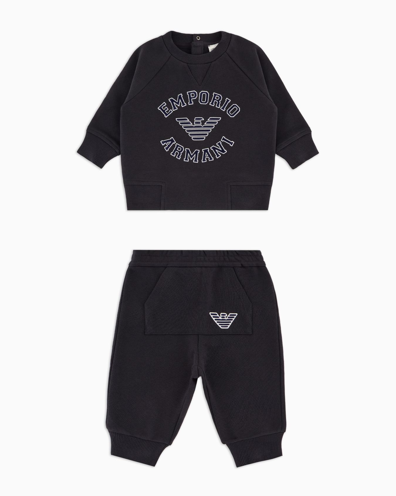 Jersey tracksuit with oversized logo Slide 0