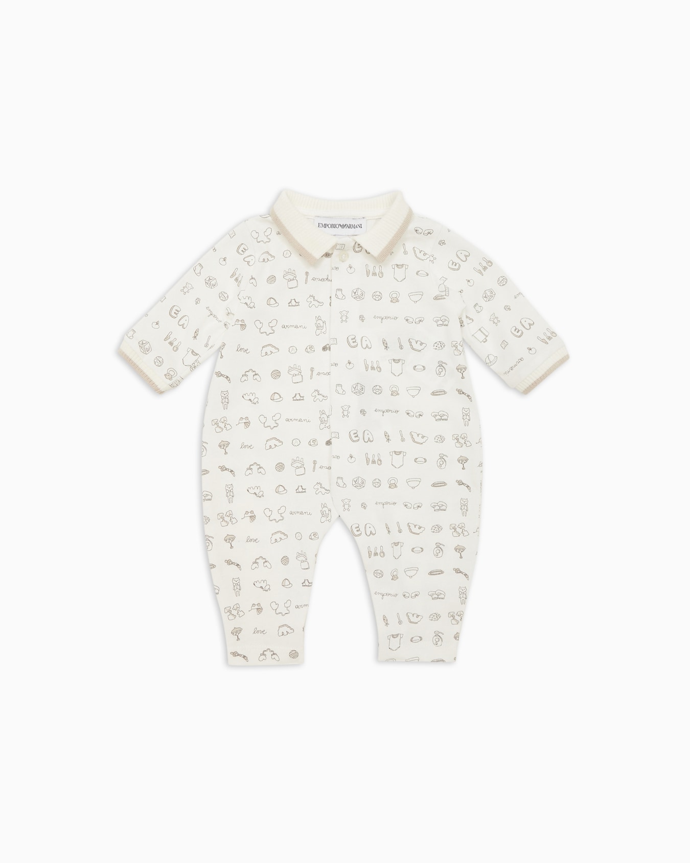 Strampler aus Jersey mit Tendresse-Print Folie 0
