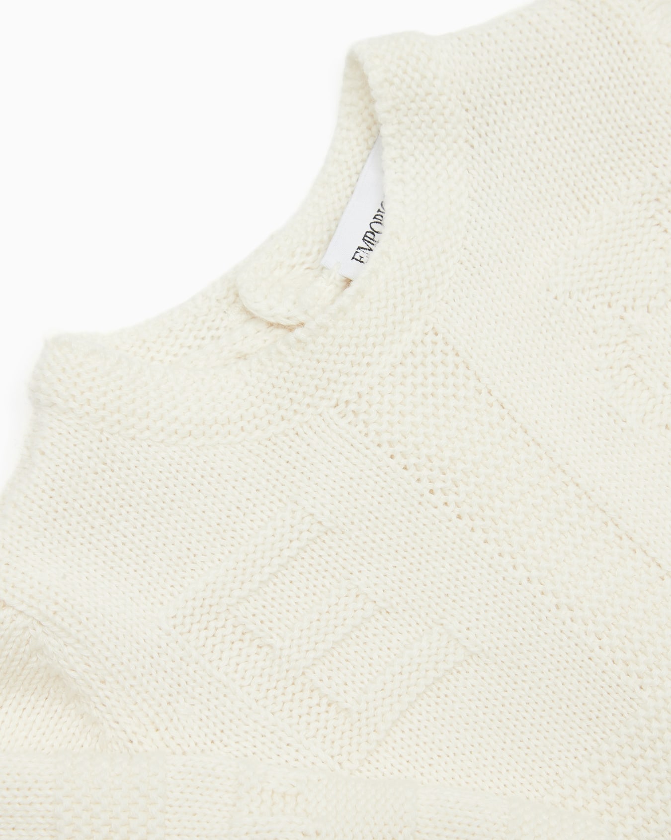 Knitted onesie with Tendresse and logo intarsia Slide 1