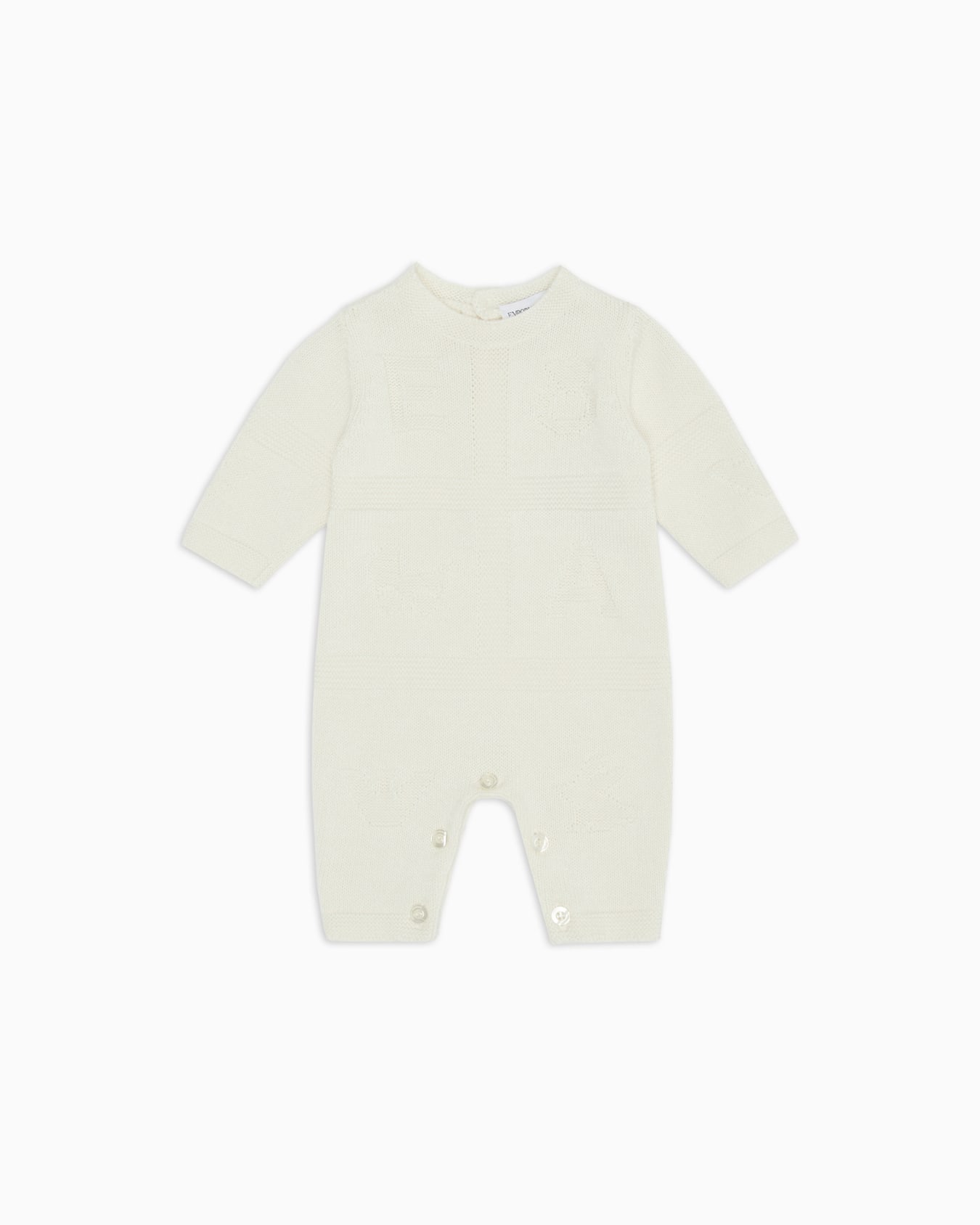 Knitted onesie with Tendresse and logo intarsia Slide 0