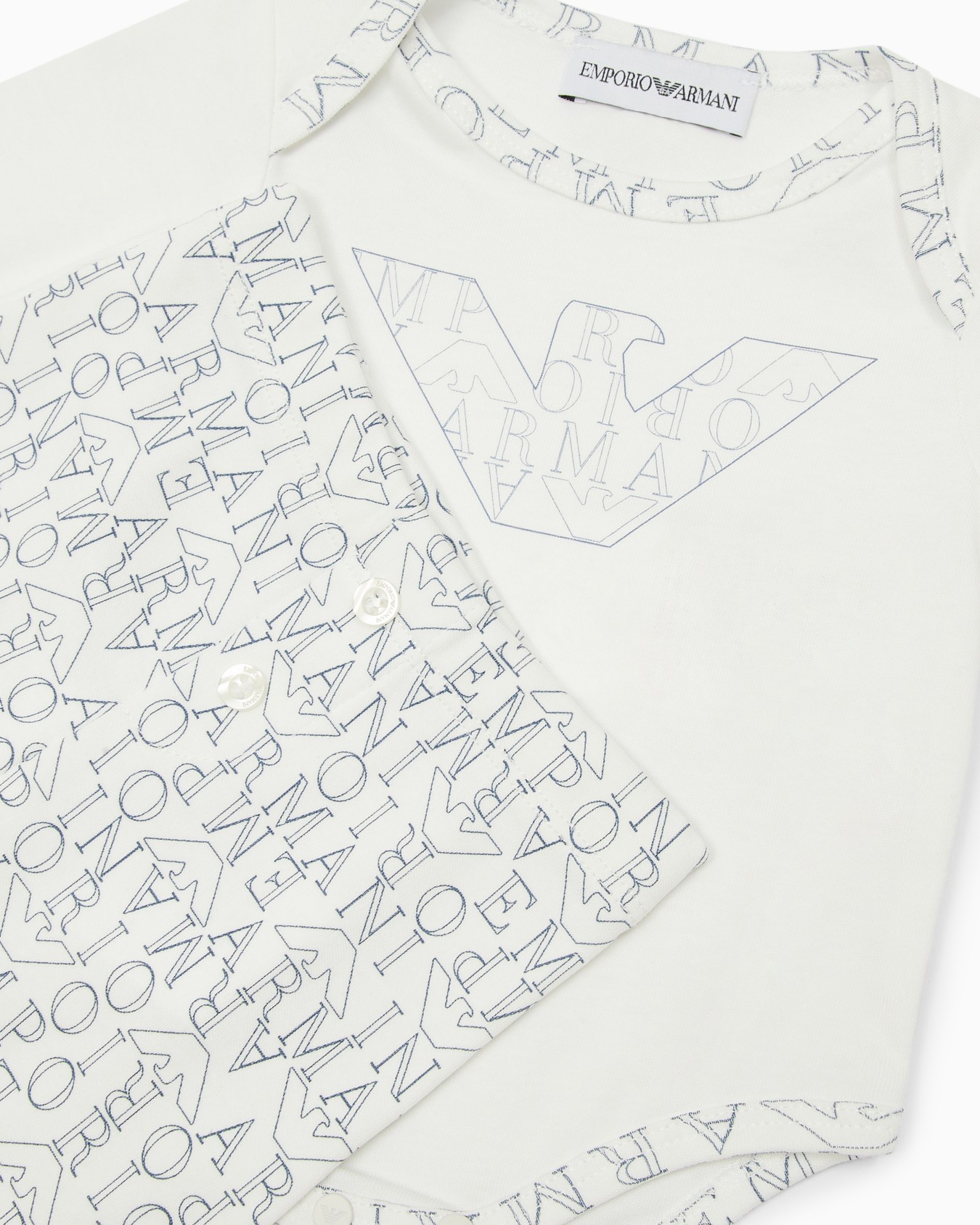 Logomania interlock jersey bodysuit and trousers gift set Slide 1