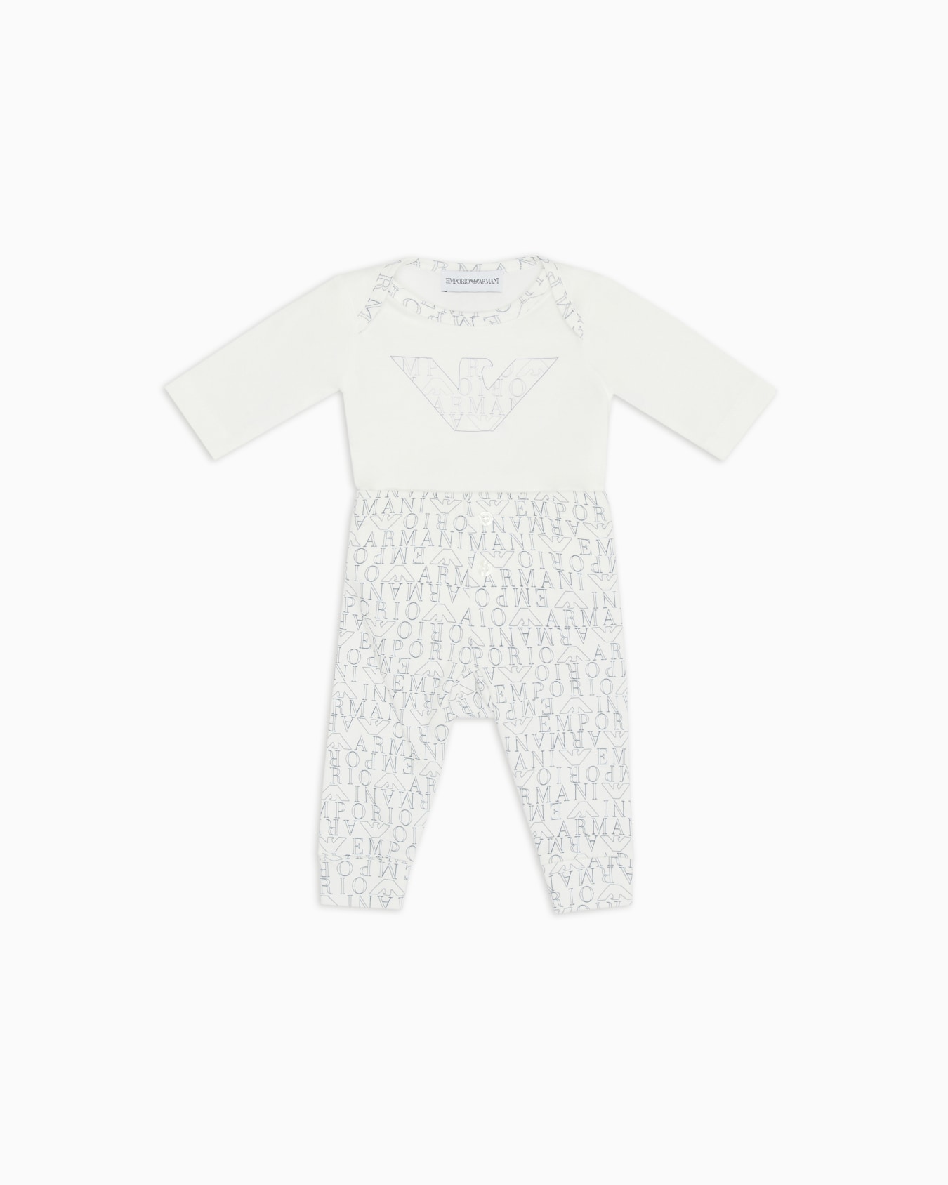 Logomania interlock jersey bodysuit and trousers gift set Slide 0