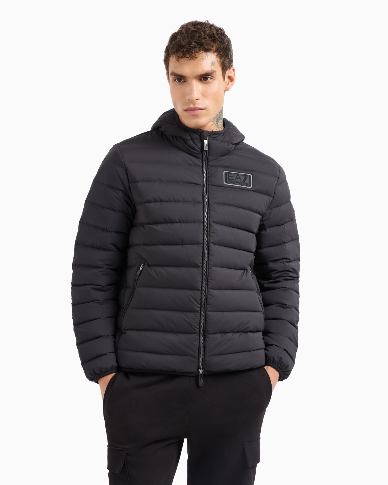 Doudoune avec capuche en tissu technique Diapositive 2