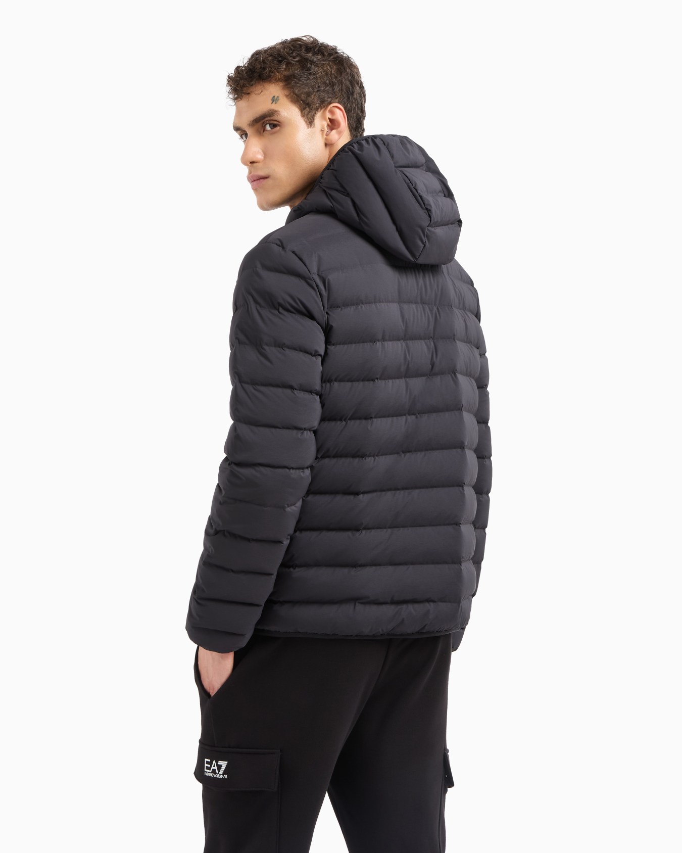 Doudoune avec capuche en tissu technique Diapositive 3