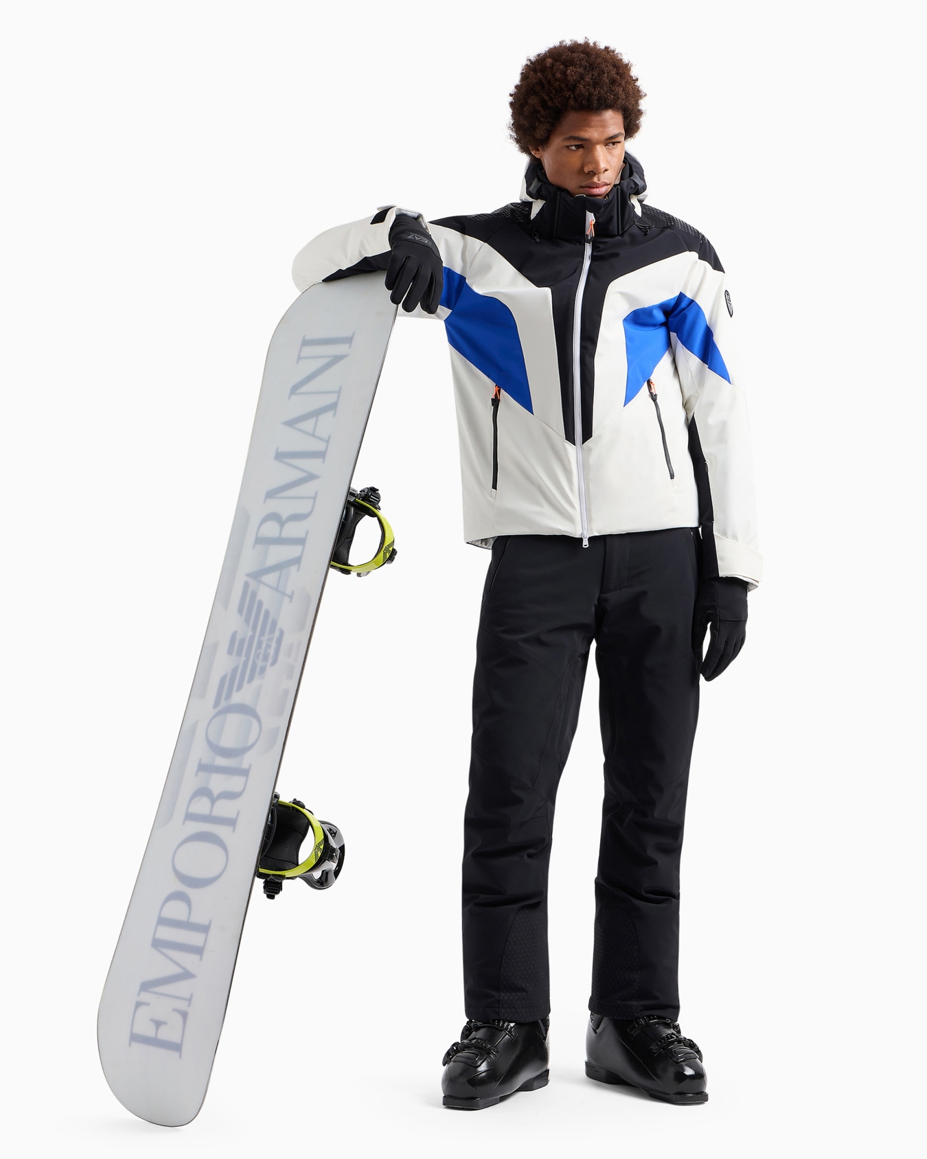 Colour-block effect technical ski jacket with ASV STRATUM7 padding Slide 3