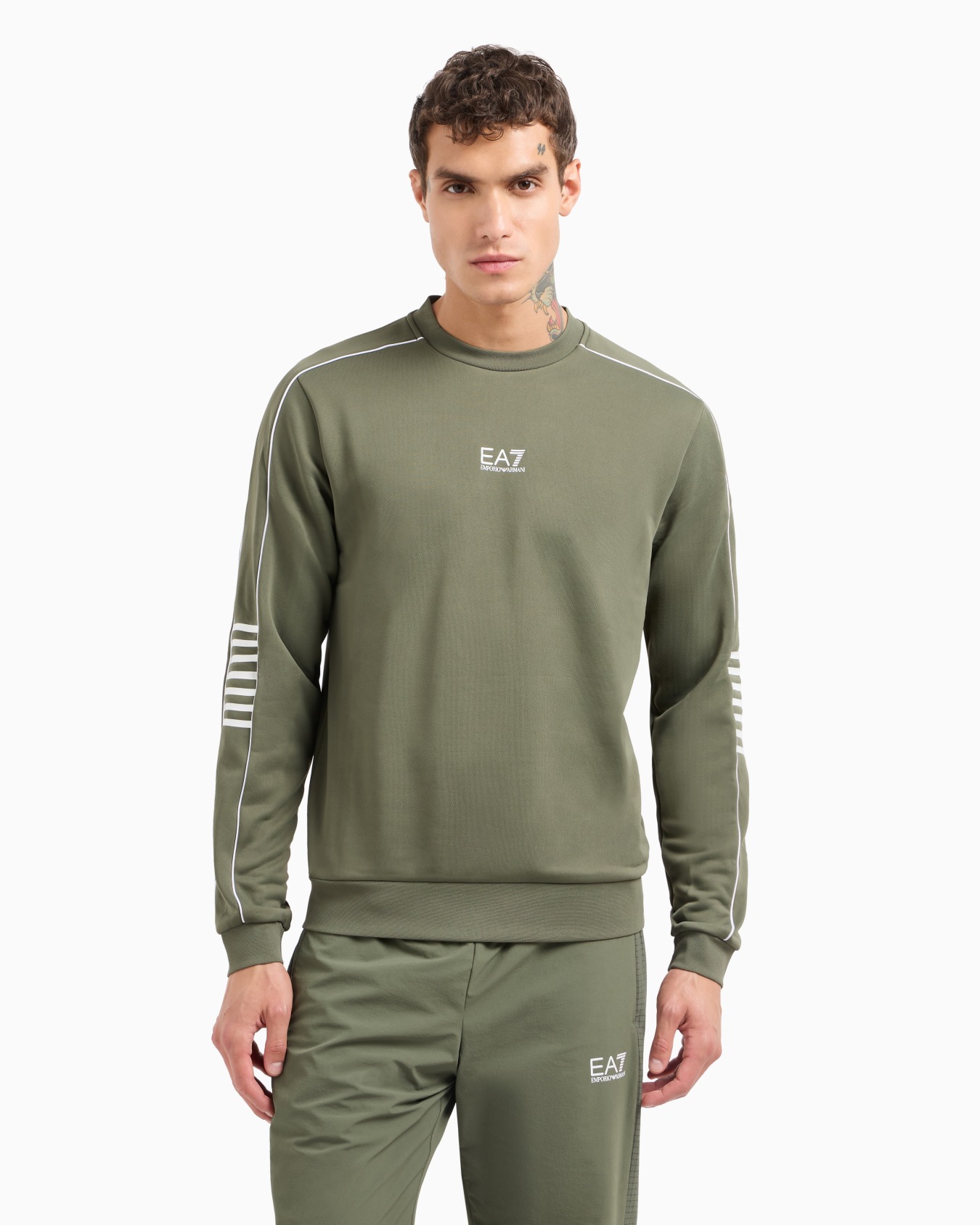Core Identity technical-fabric crew-neck sweatshirt Slide 1