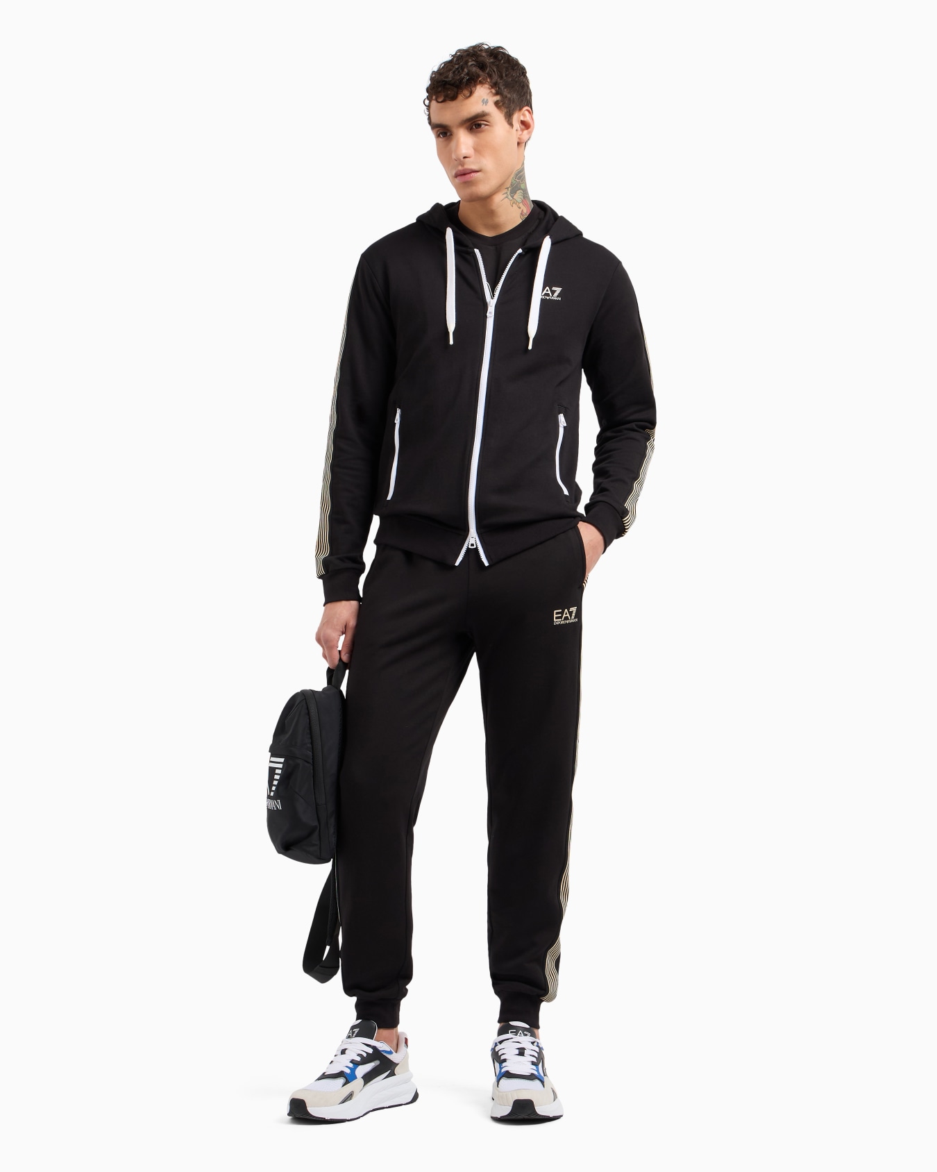 Recycled cotton-blend hooded 7 Lines sweatshirt  Diapositiva 3