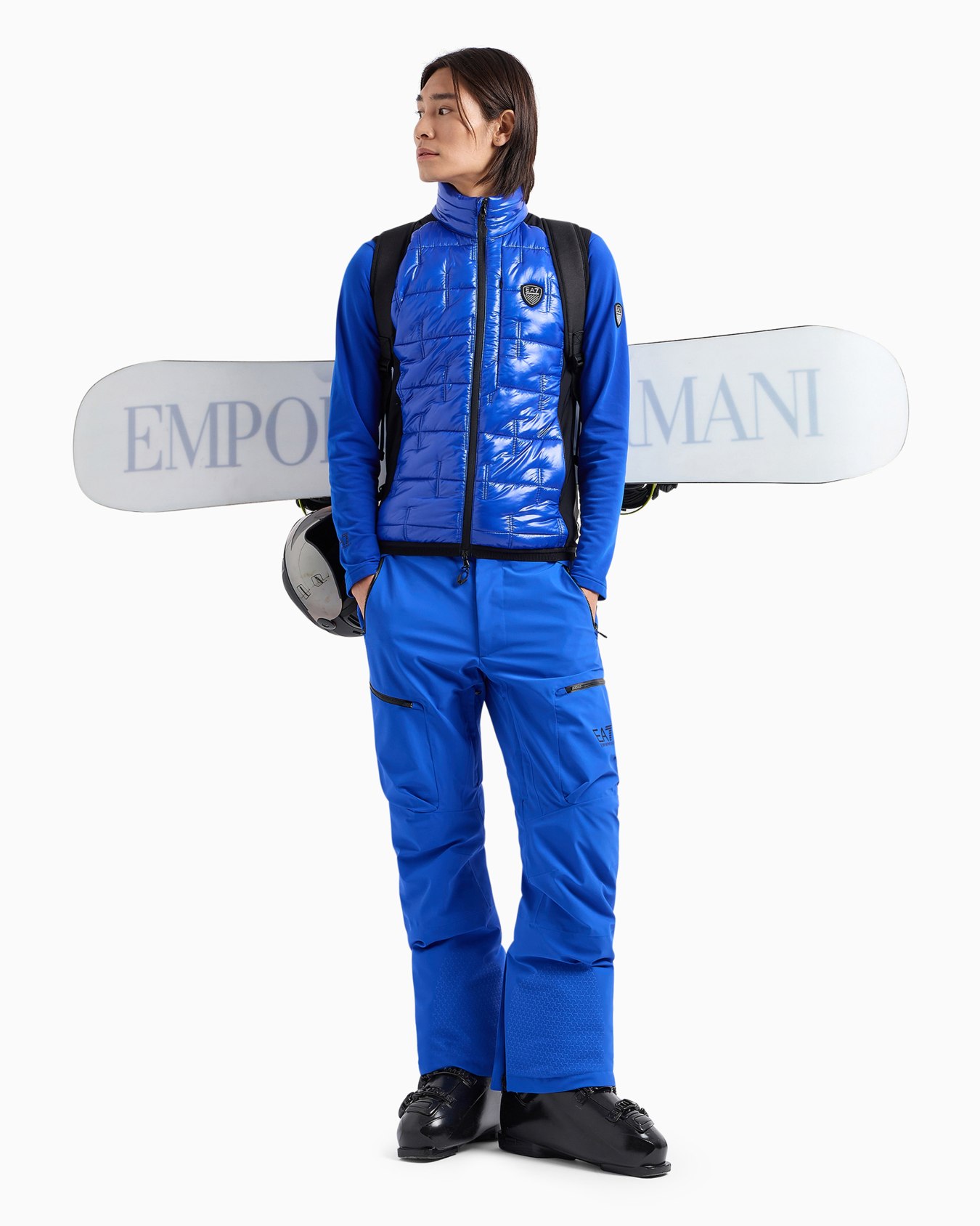 Technical-fabric ski trousers with ASV STRATUM7 padding Slide 3