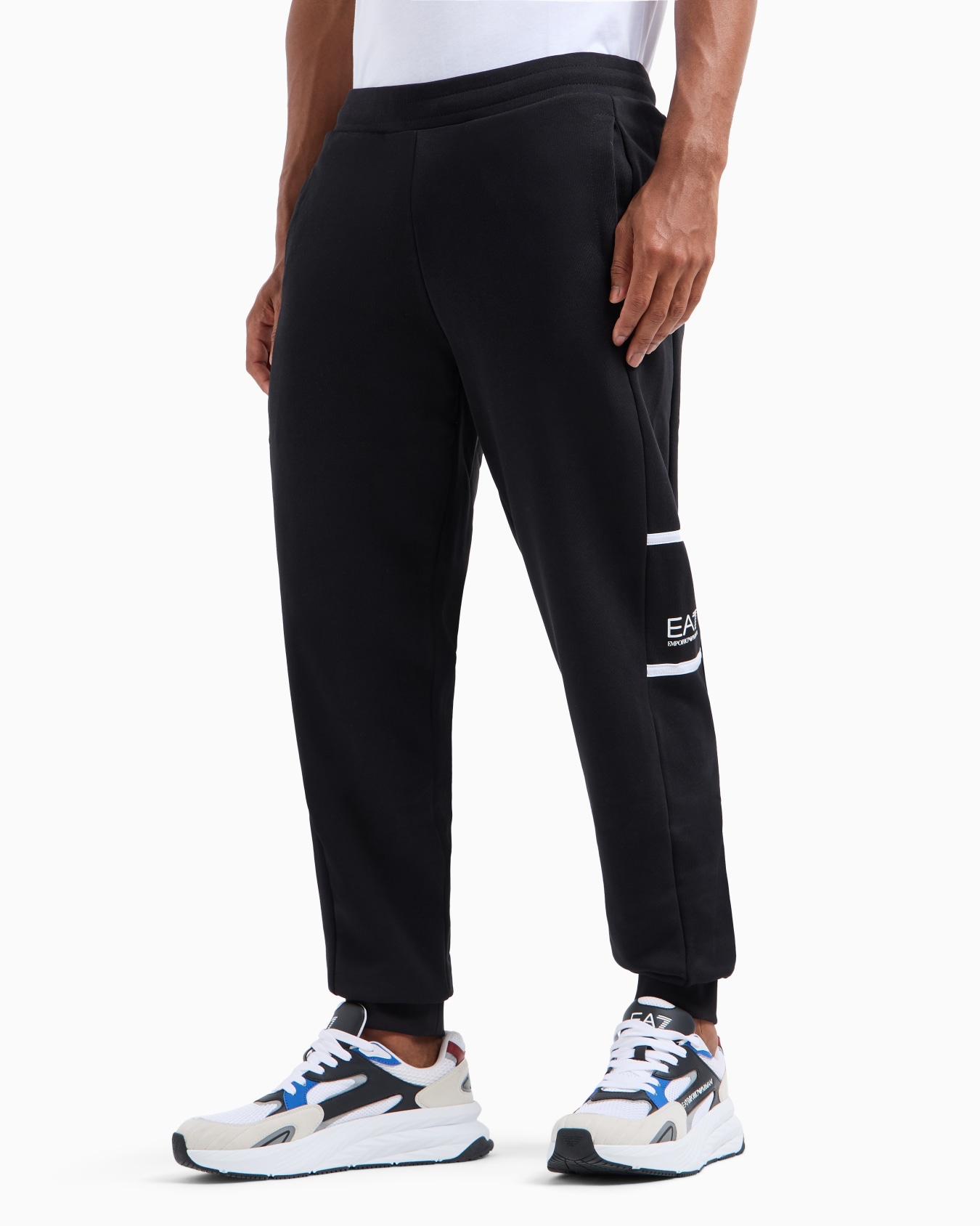 Pantalon de jogging en coton mélangé biologique Athletic Colour Block Diapositive 1