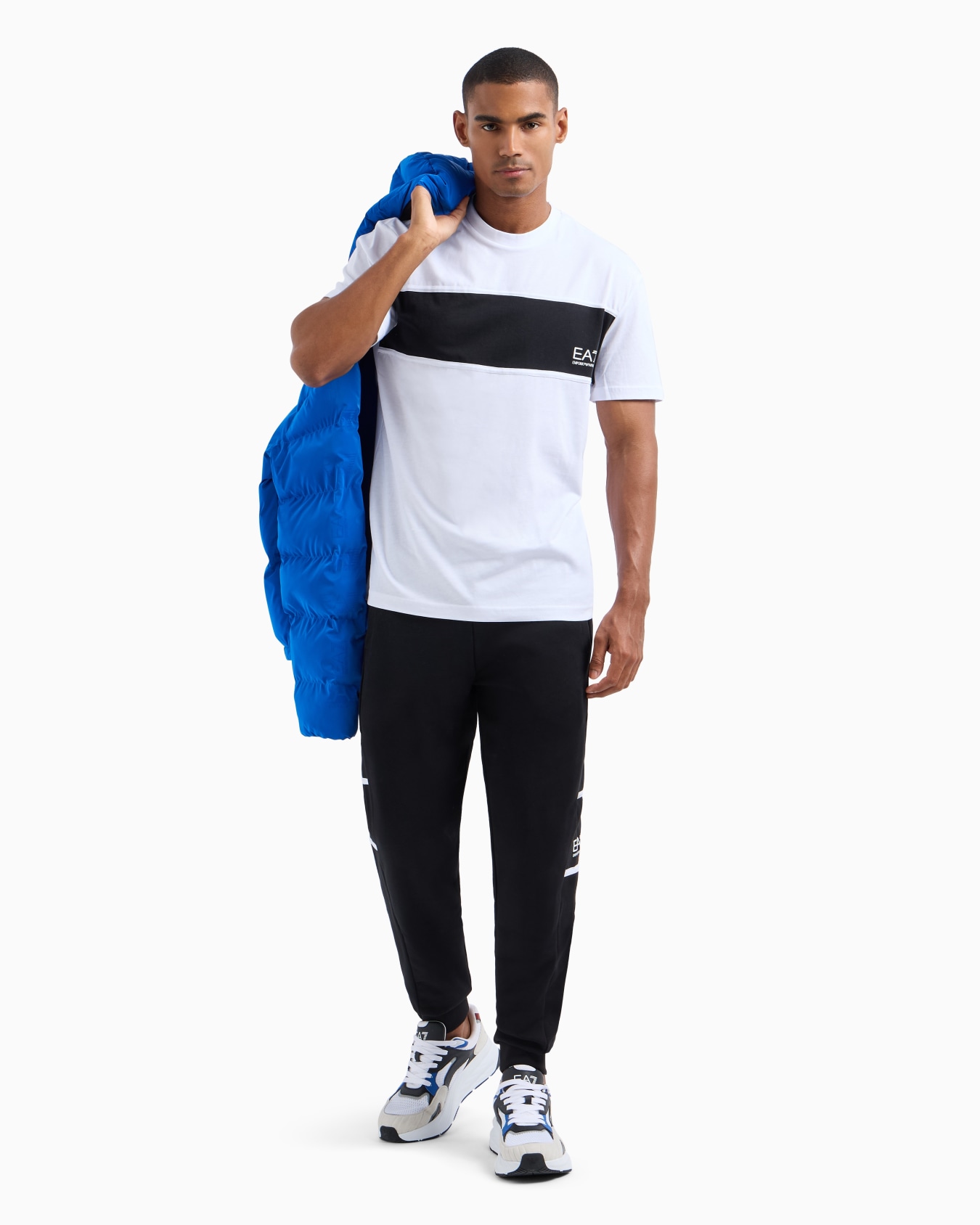Pantalon de jogging en coton mélangé biologique Athletic Colour Block Diapositive 3