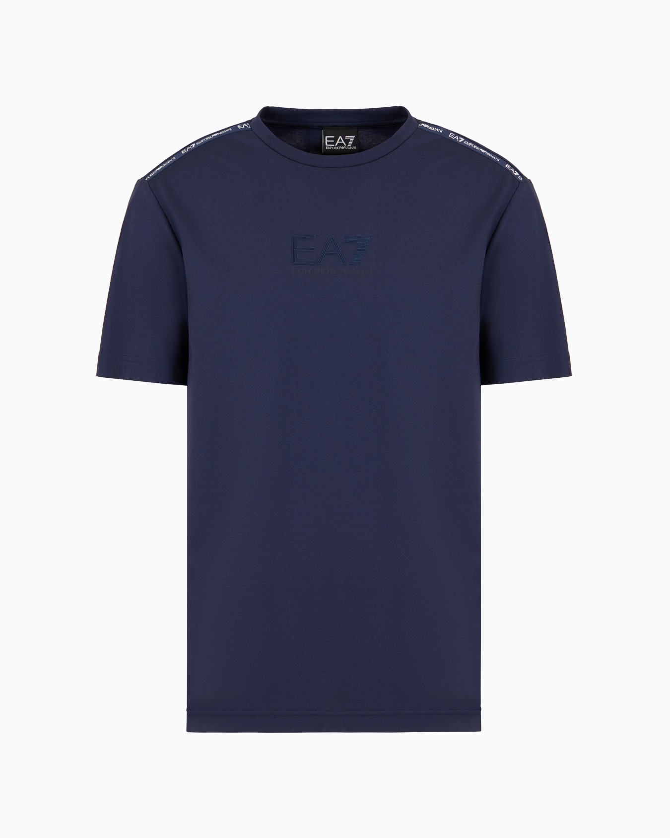 Logo Series T-Shirt mit Rundhalsausschnitt aus elastischer Viskose-Mischung Folie 0