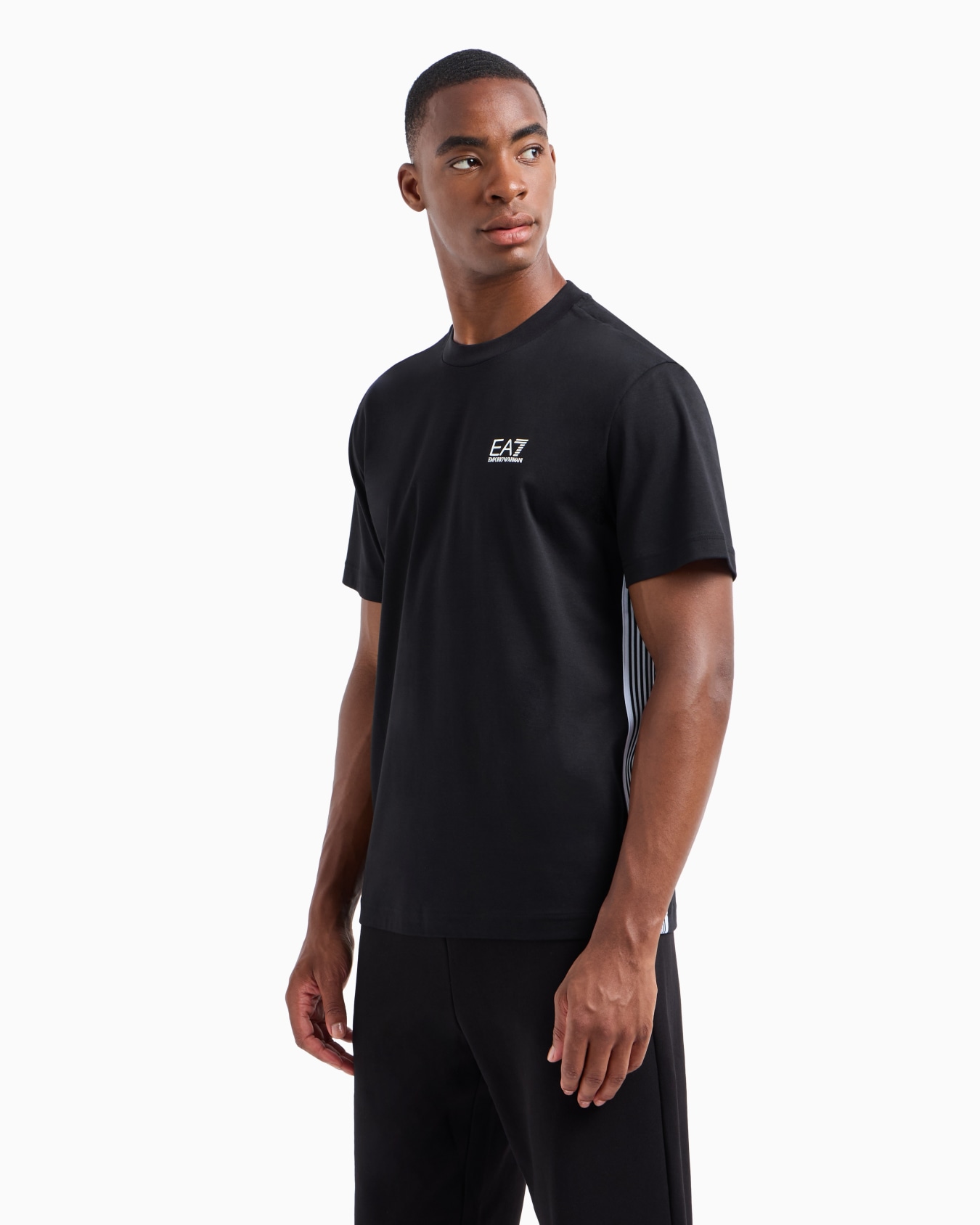 7 Lines T-Shirt mit Rundhalsausschnitt aus Baumwolle Folie 1