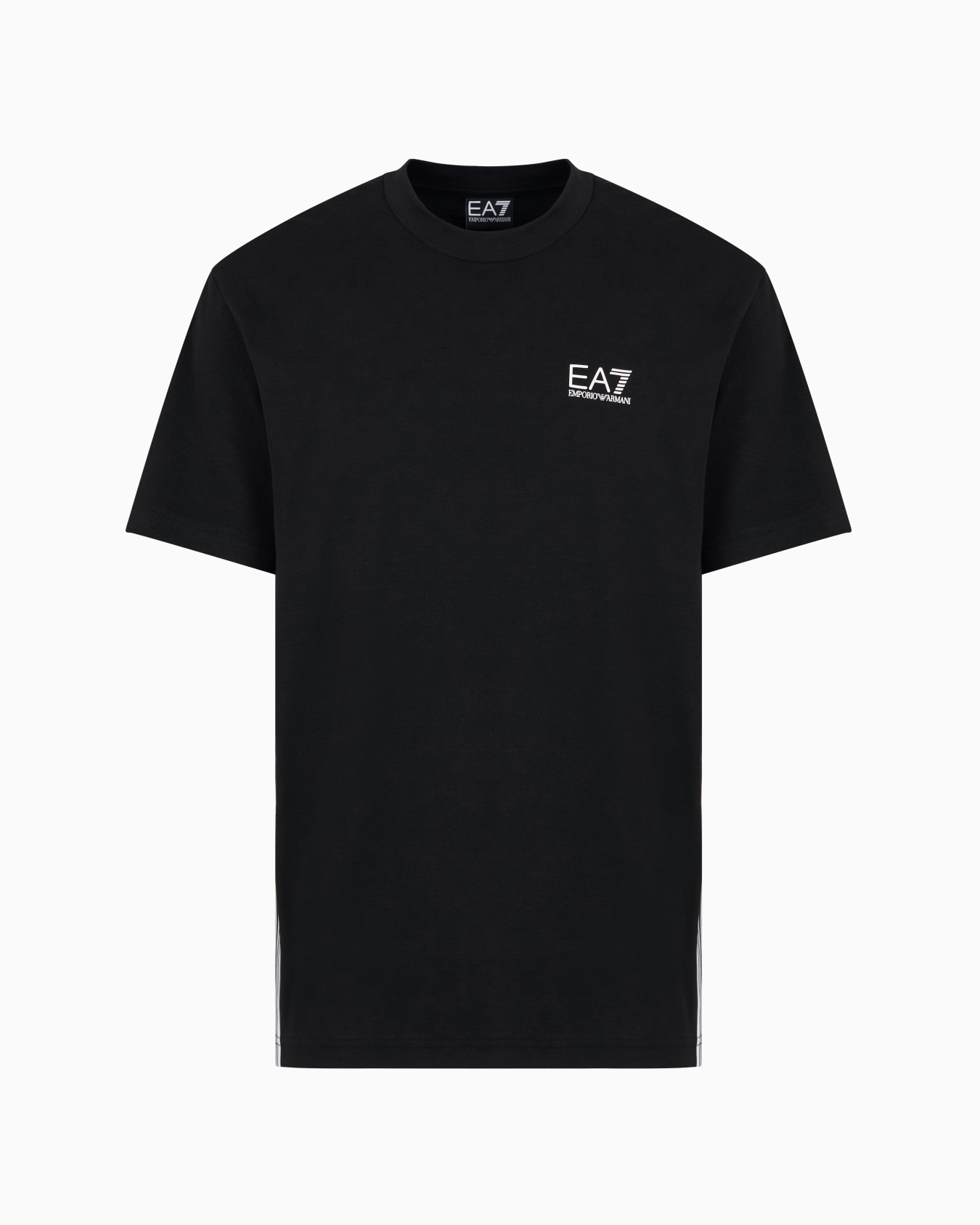 7 Lines T-Shirt mit Rundhalsausschnitt aus Baumwolle Folie 0