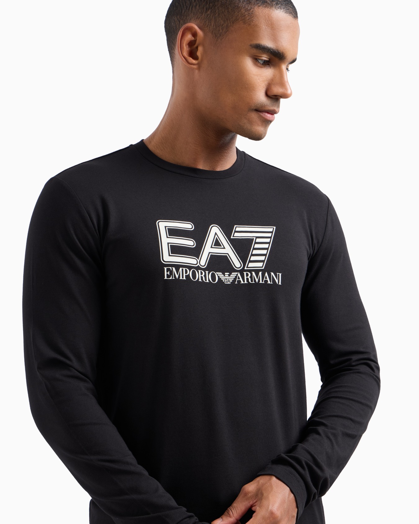Visibility Rundhals-Langarmshirt aus Baumwollstretch Folie 4