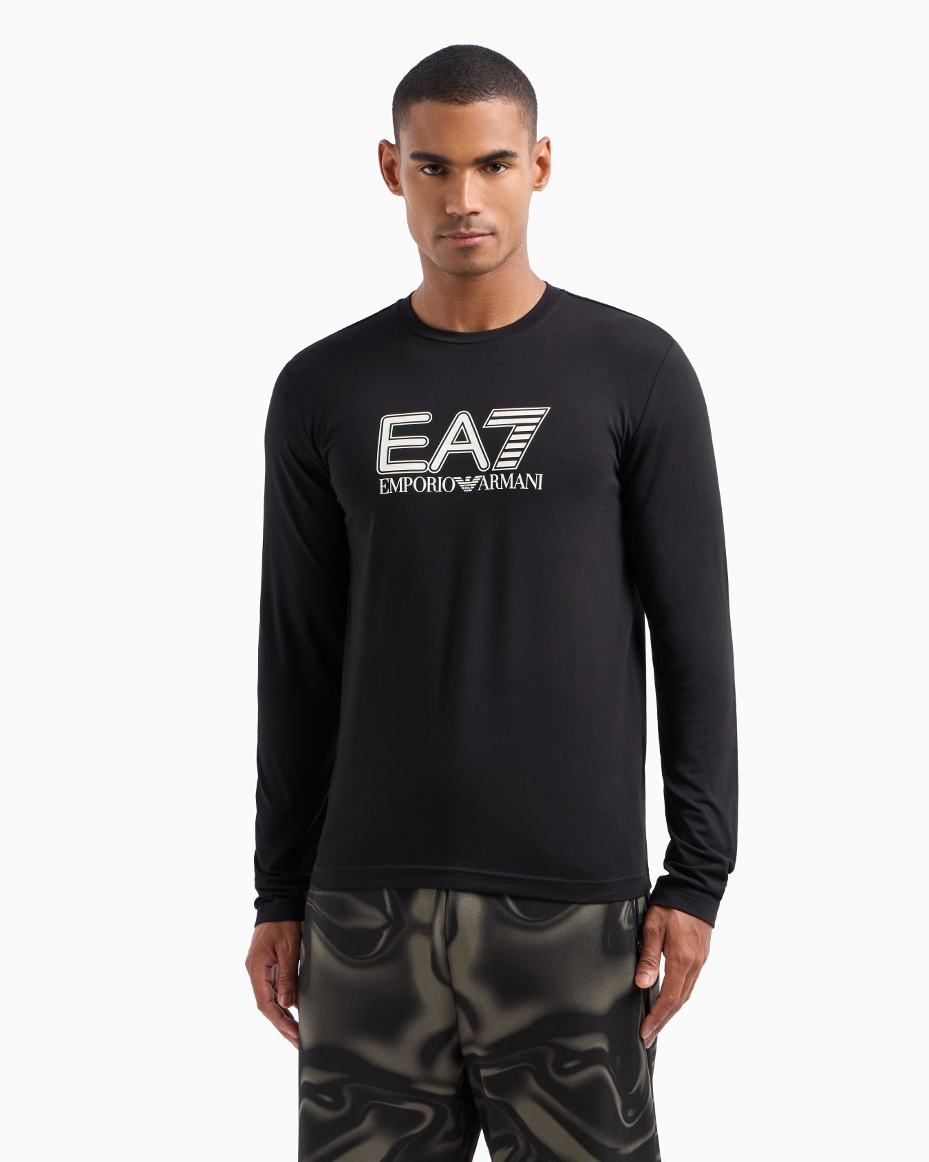 Visibility Rundhals-Langarmshirt aus Baumwollstretch Folie 1