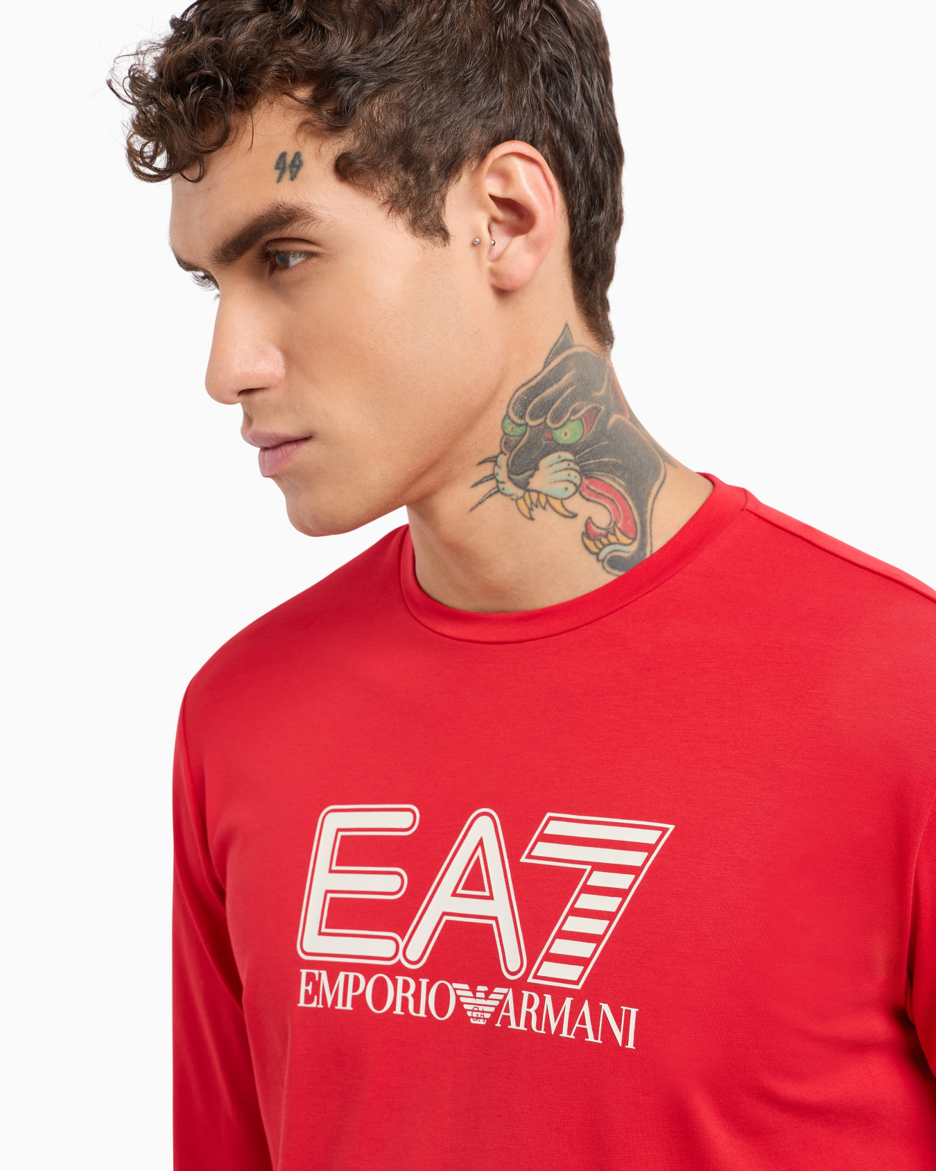 Visibility stretch-cotton long-sleeved crew-neck T-shirt Slide 4