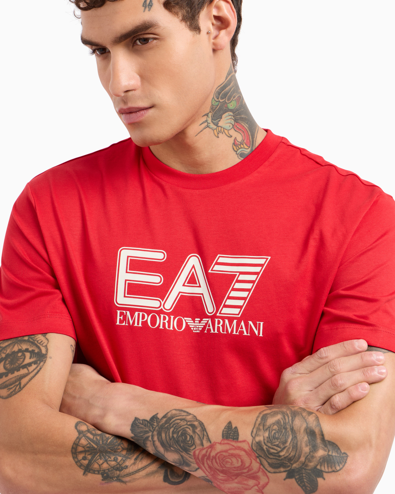 Camiseta de cuello redondo Visibility de punto de algodón Diapositiva 4