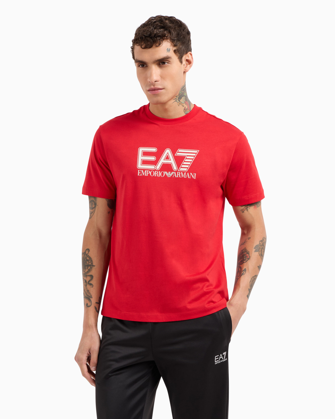 Camiseta de cuello redondo Visibility de punto de algodón Diapositiva 1