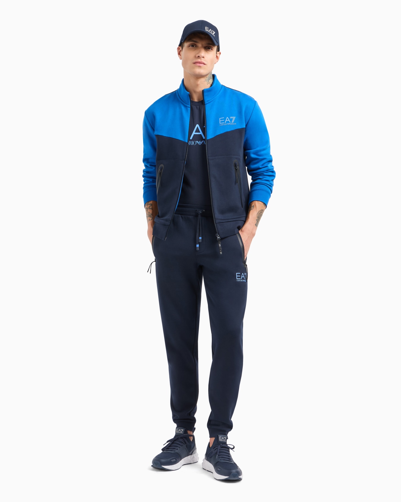 Athletic Colour Block cotton-blend tracksuit  Slide 3