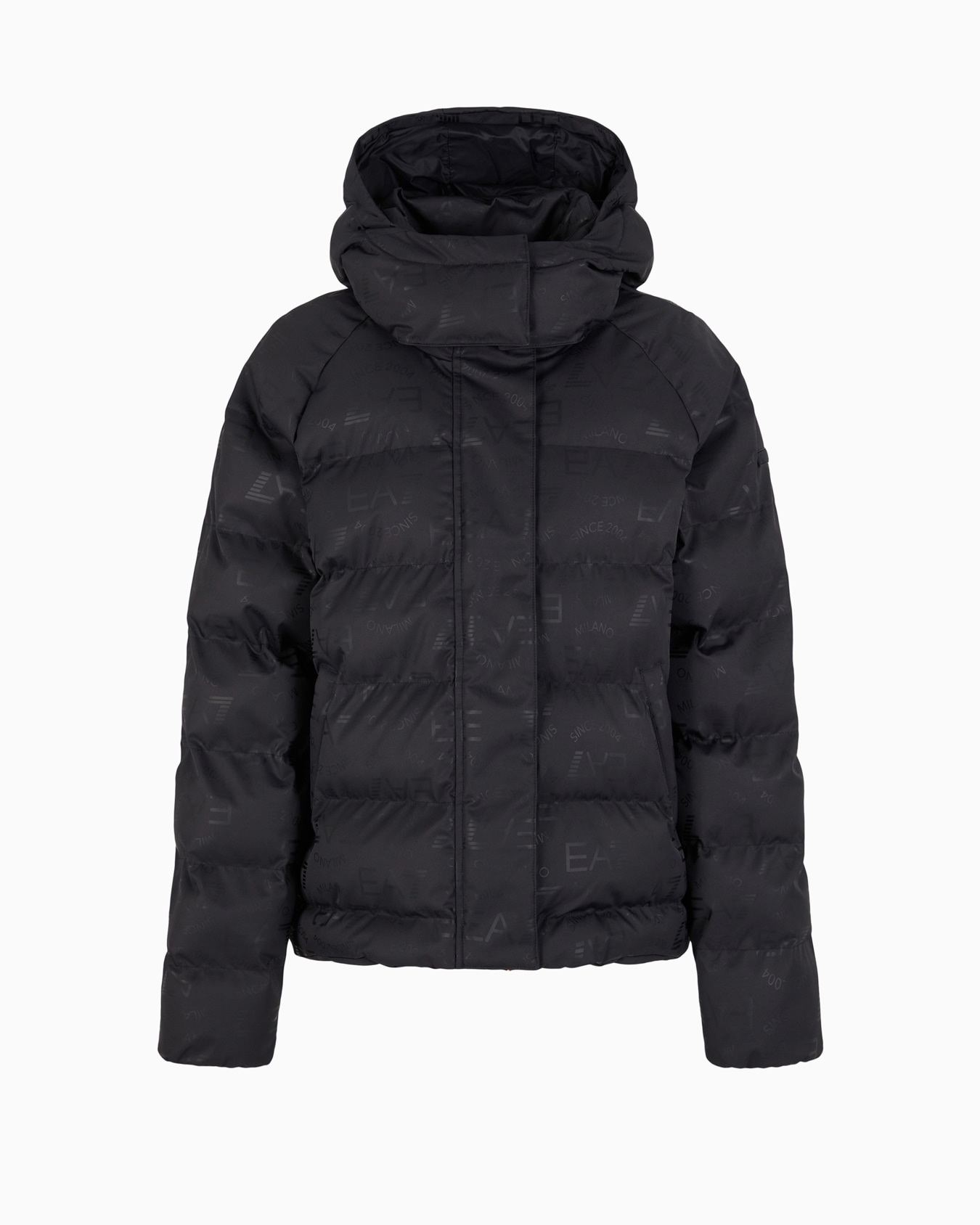Bomber con capucha y monograma integral Diapositiva 0