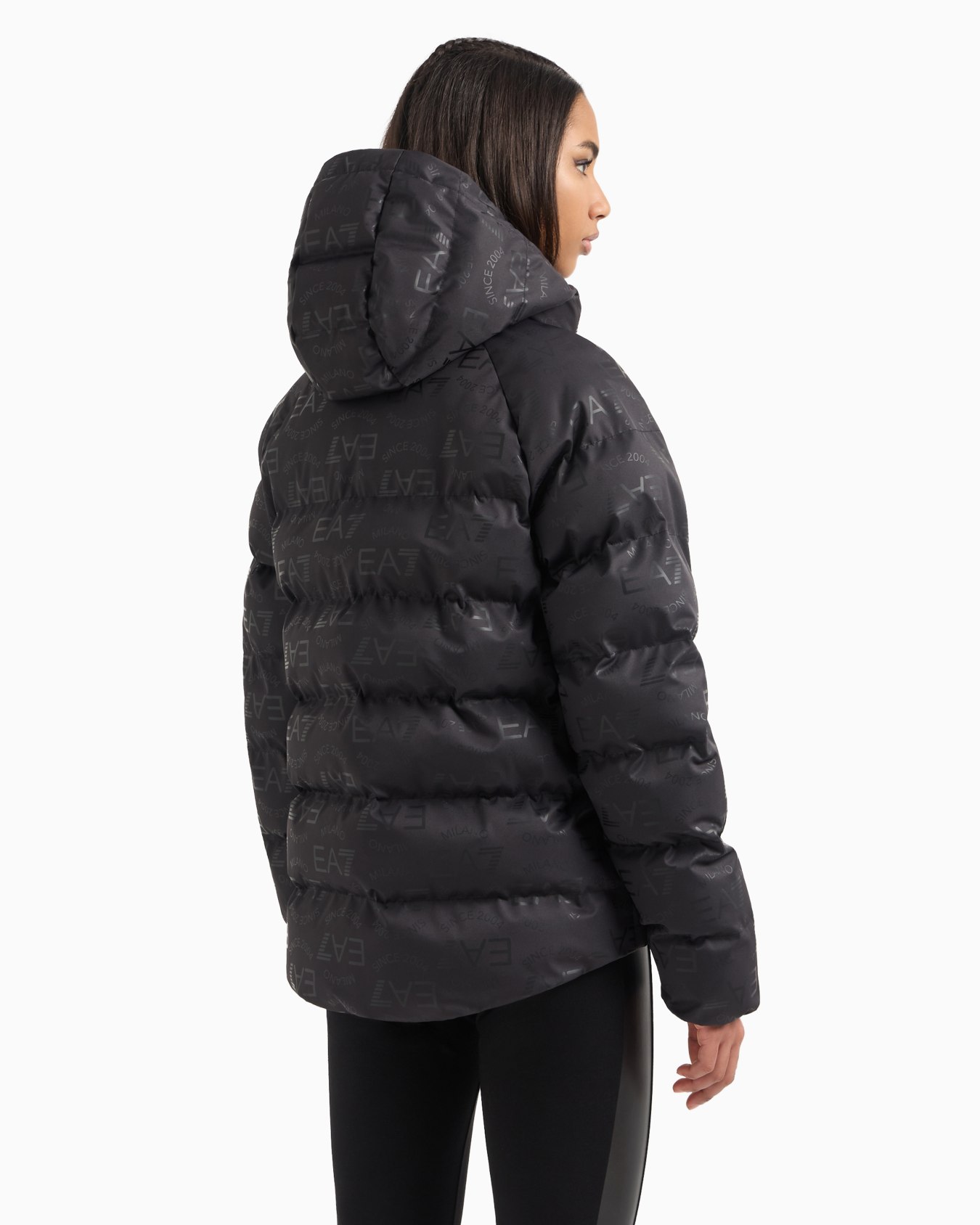 Bomber con capucha y monograma integral Diapositiva 2
