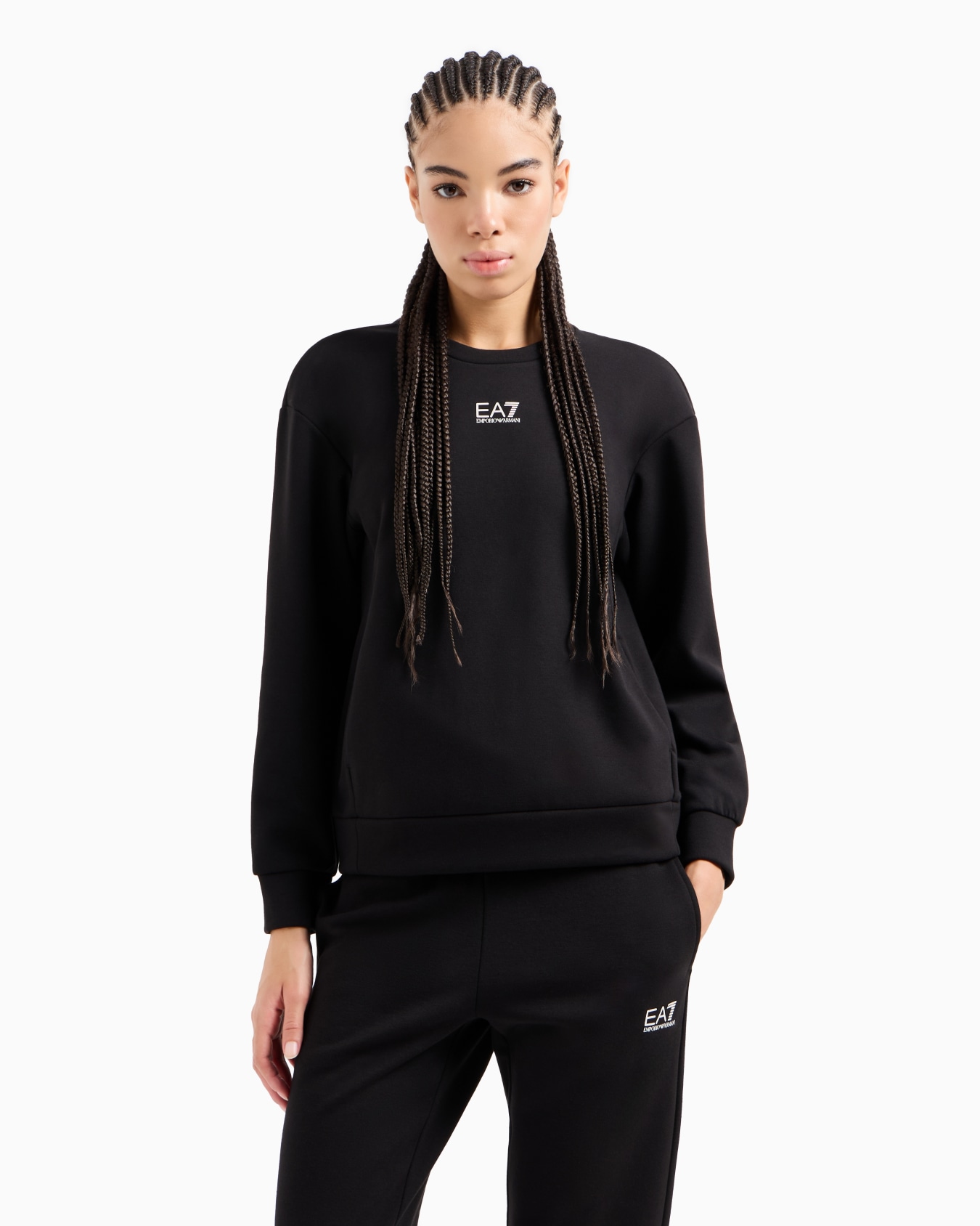 Logo Series cotton-blend crew-neck sweatshirt Slide 1