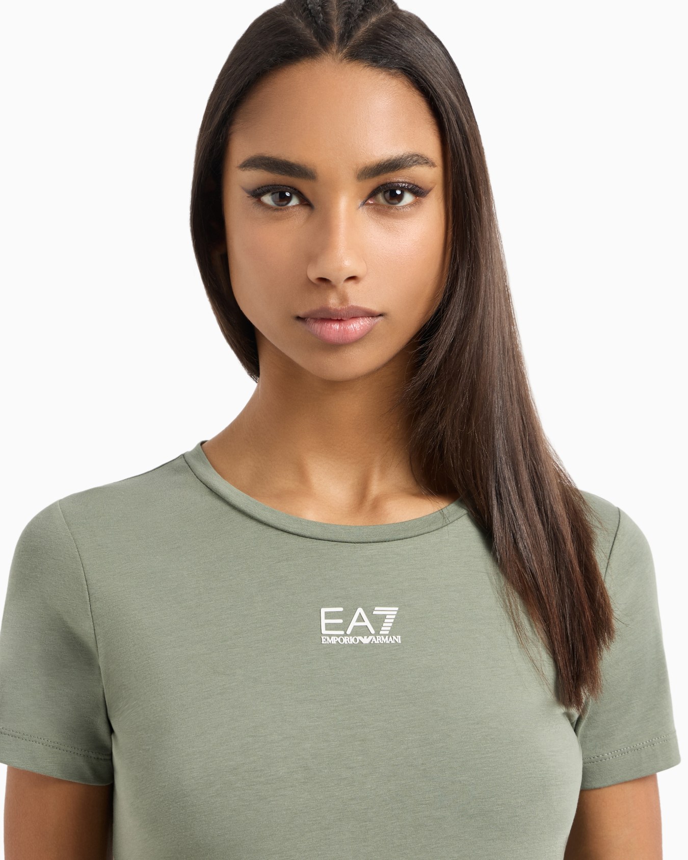 Logo Series stretch cotton and modal T-shirt Slide 4