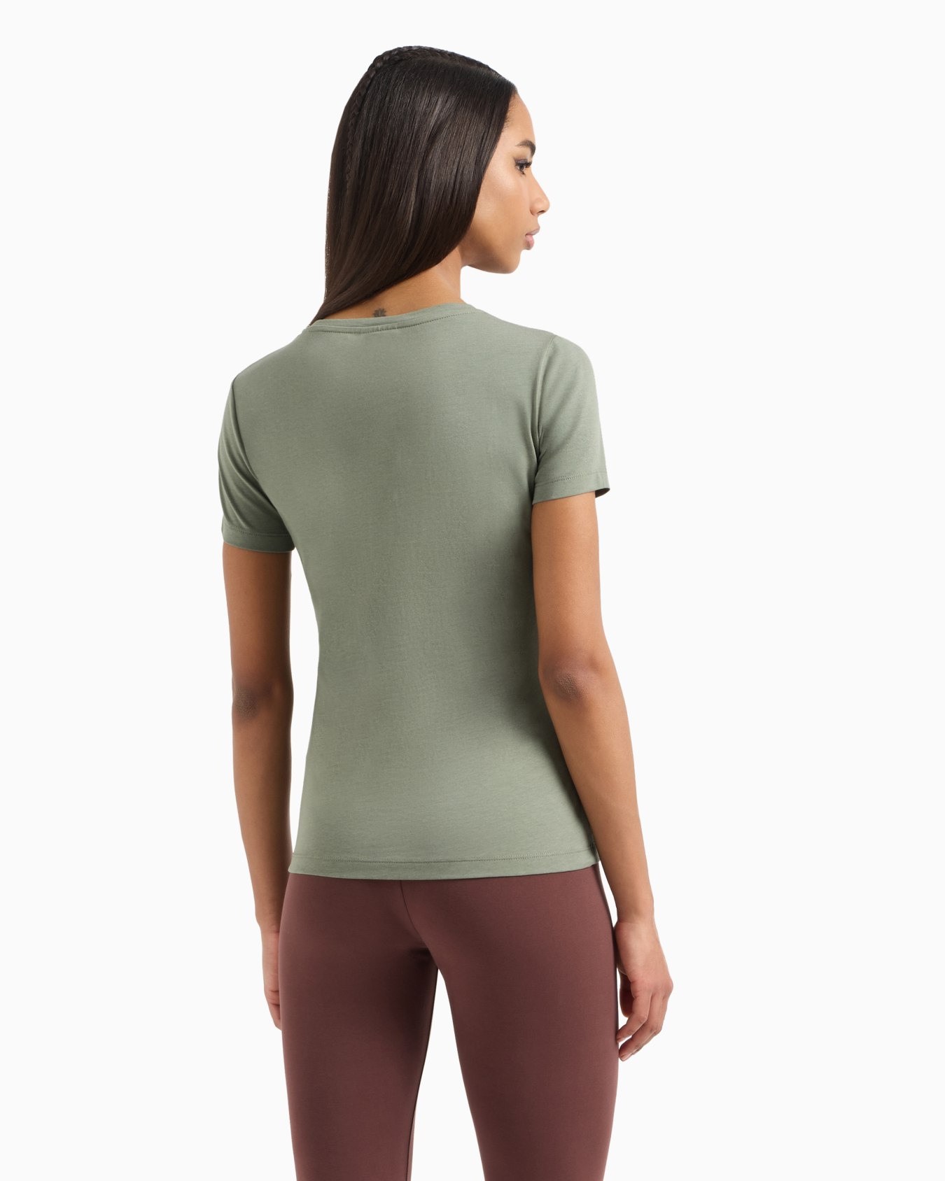 Logo Series stretch cotton and modal T-shirt Slide 2