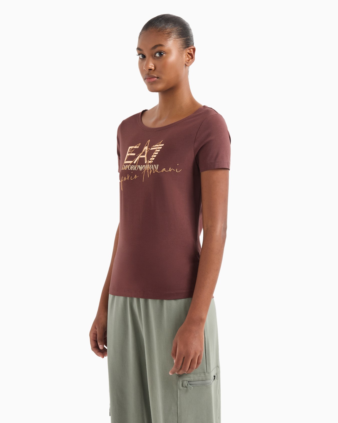 Logo Series stretch-cotton crew-neck T-shirt Slide 1