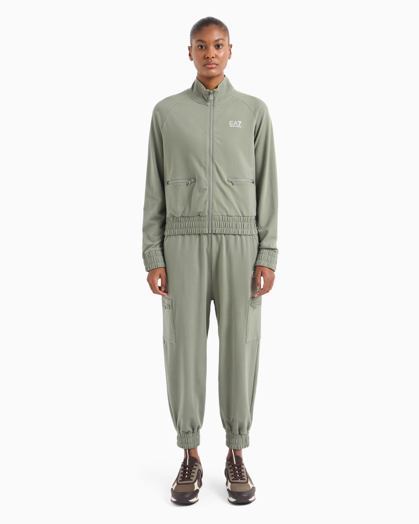 Stretch-cotton tracksuit Slide 1